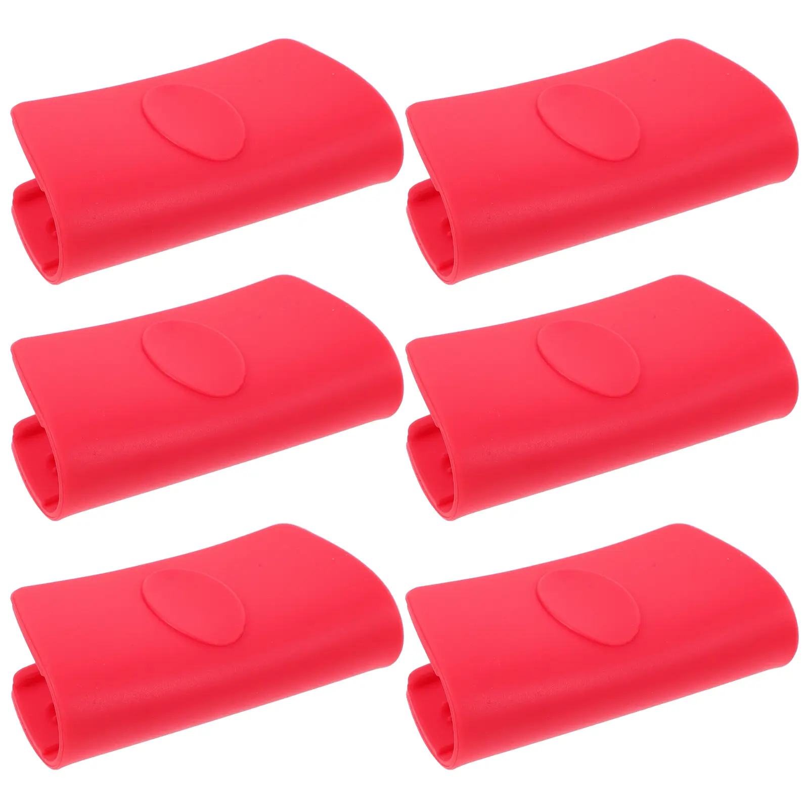 6pcs Silicone Pot H Covers Heat Resistant Antislip Universal Fit Kitchen Gadgets Cookware Accessories Easy Clean Stylish