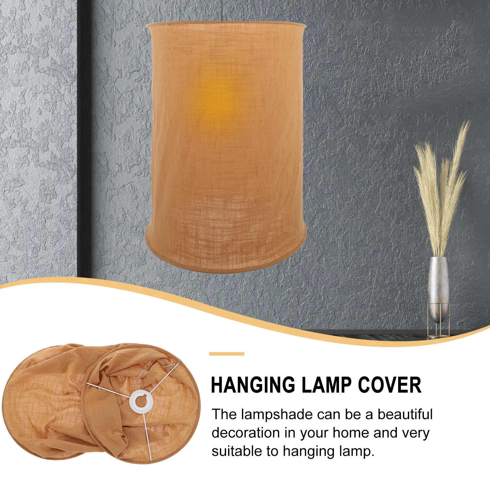 Elegant 34cm Cloth Lampshade Hanging Lamp Shade for Pendant Hanging Lamp Cover Ceiling Light Ch Bedroom Decor