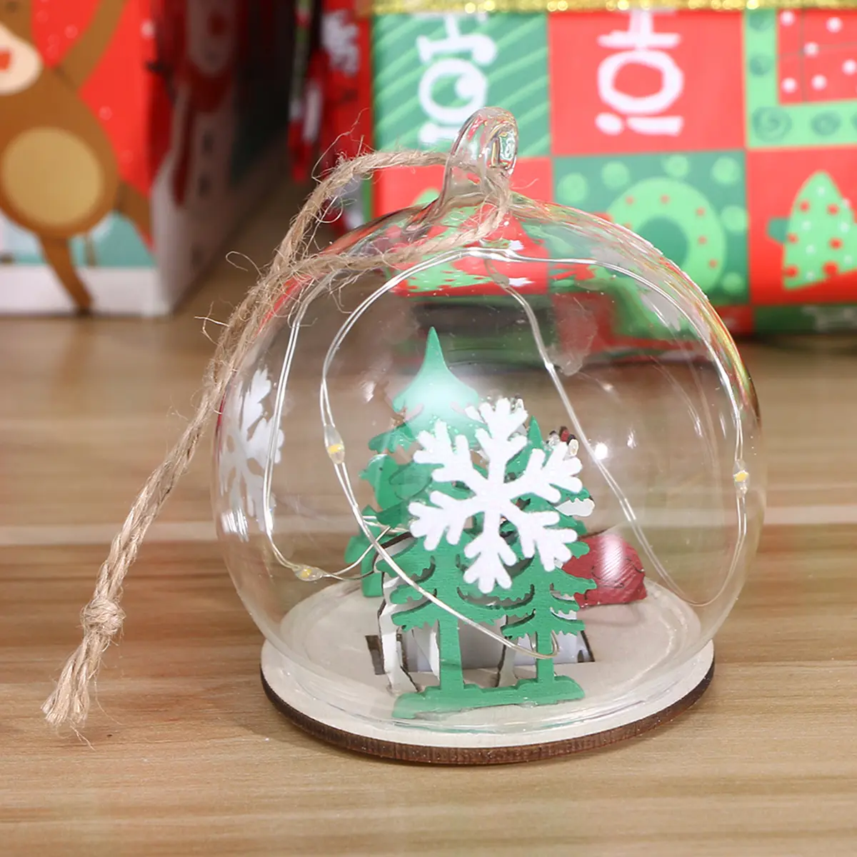 Dreamy and Elegant Light LED Lights Decoration Christmas Tree Living Room Ornament Glass