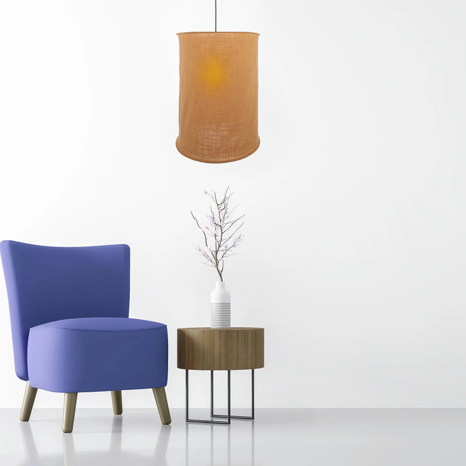 Elegant 34cm Cloth Lampshade Hanging Lamp Shade for Pendant Hanging Lamp Cover Ceiling Light Ch Bedroom Decor