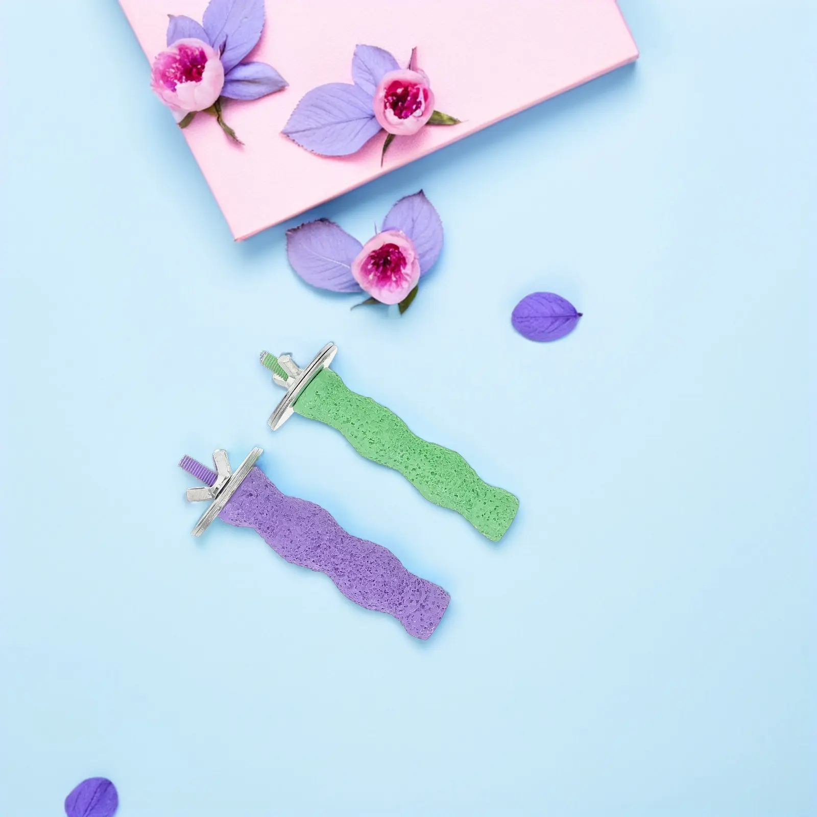 4 Pcs Pet Bird Claw Stick Standing Budgie Perch Cage Parakeet Cockatiels Paw Rest Nail Grinder Resin Grinding