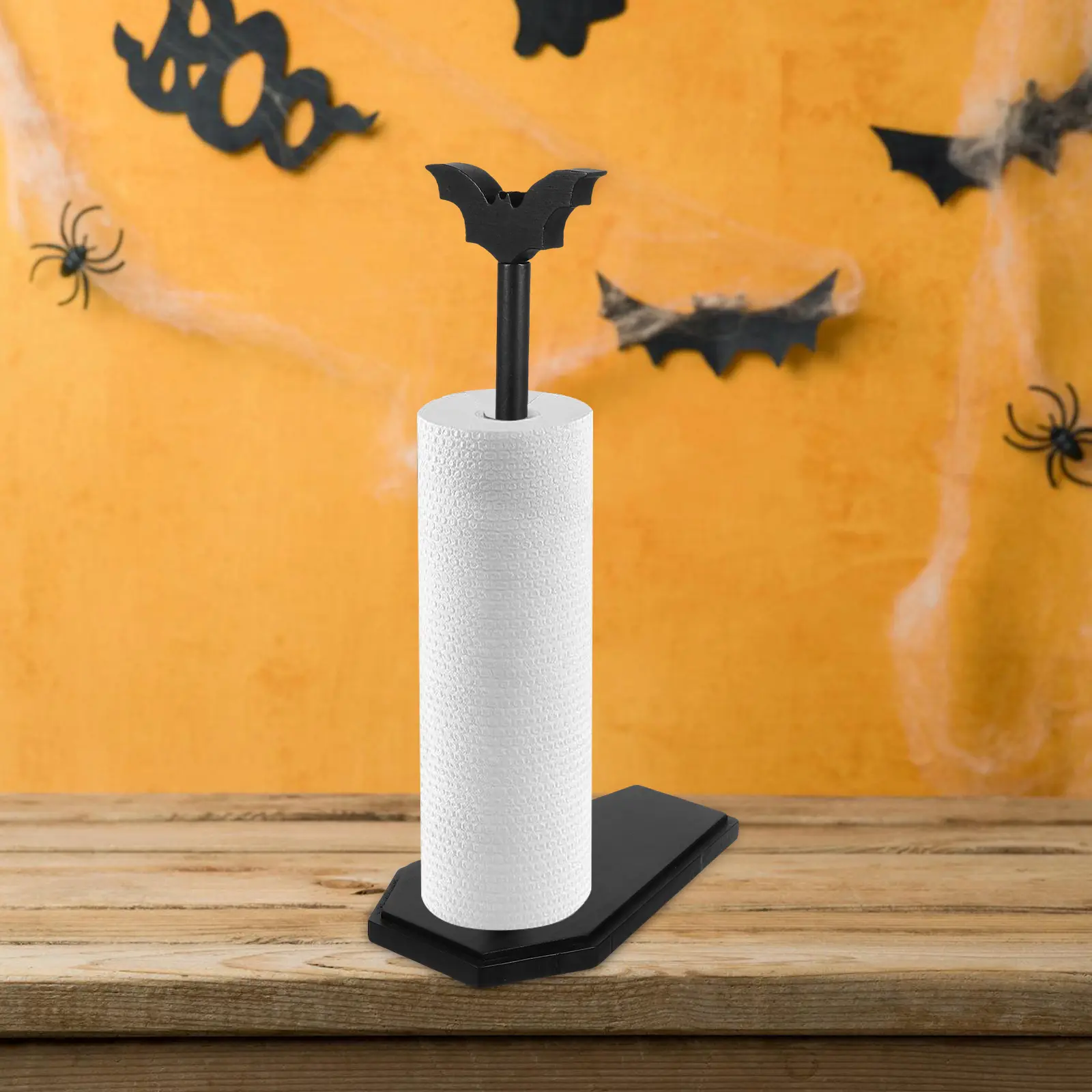Gothic Paper Roll Holder Towel Holders Desktop Toilet Rustic Wood Novelty Hanger