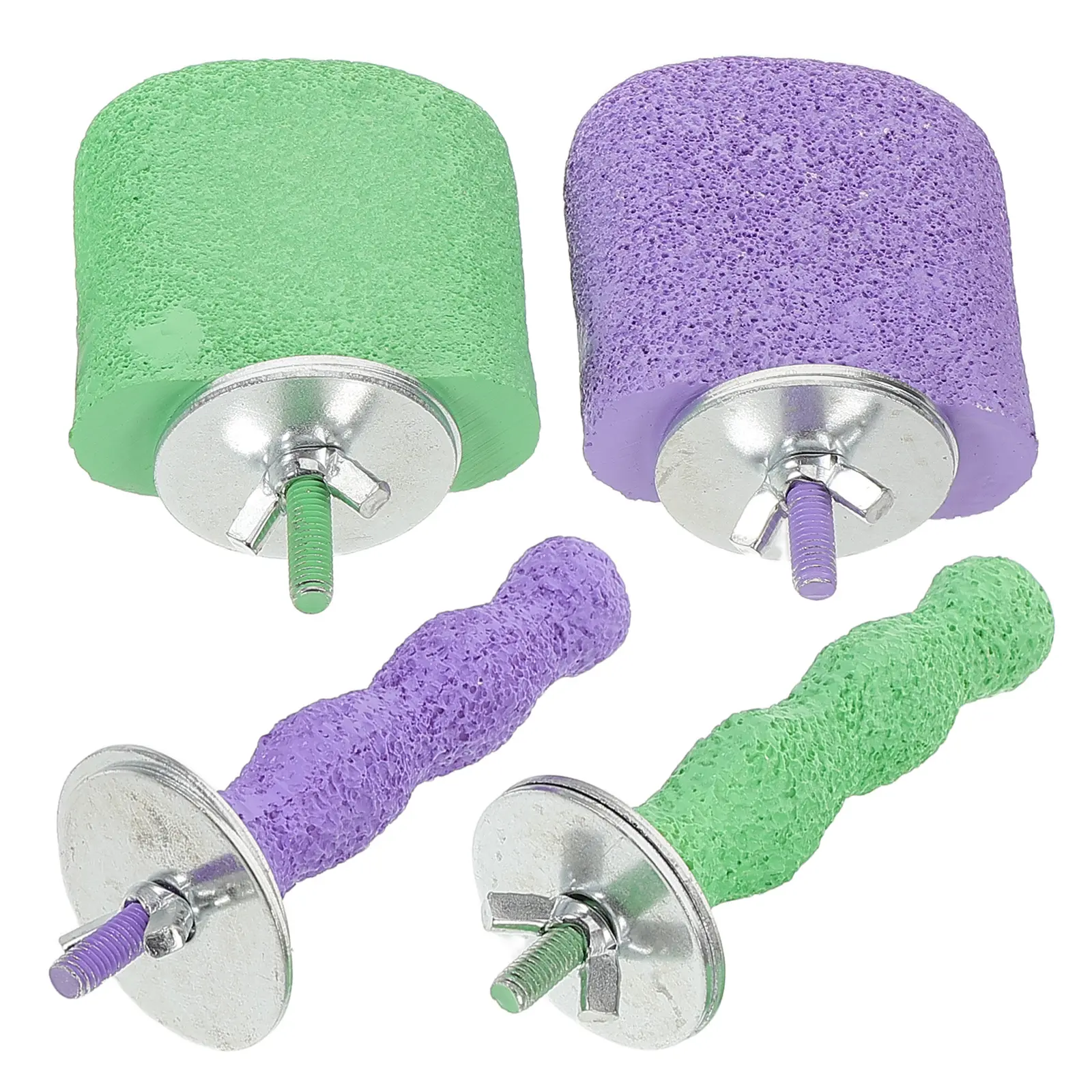 4 Pcs Pet Bird Claw Stick Standing Budgie Perch Cage Parakeet Cockatiels Paw Rest Nail Grinder Resin Grinding