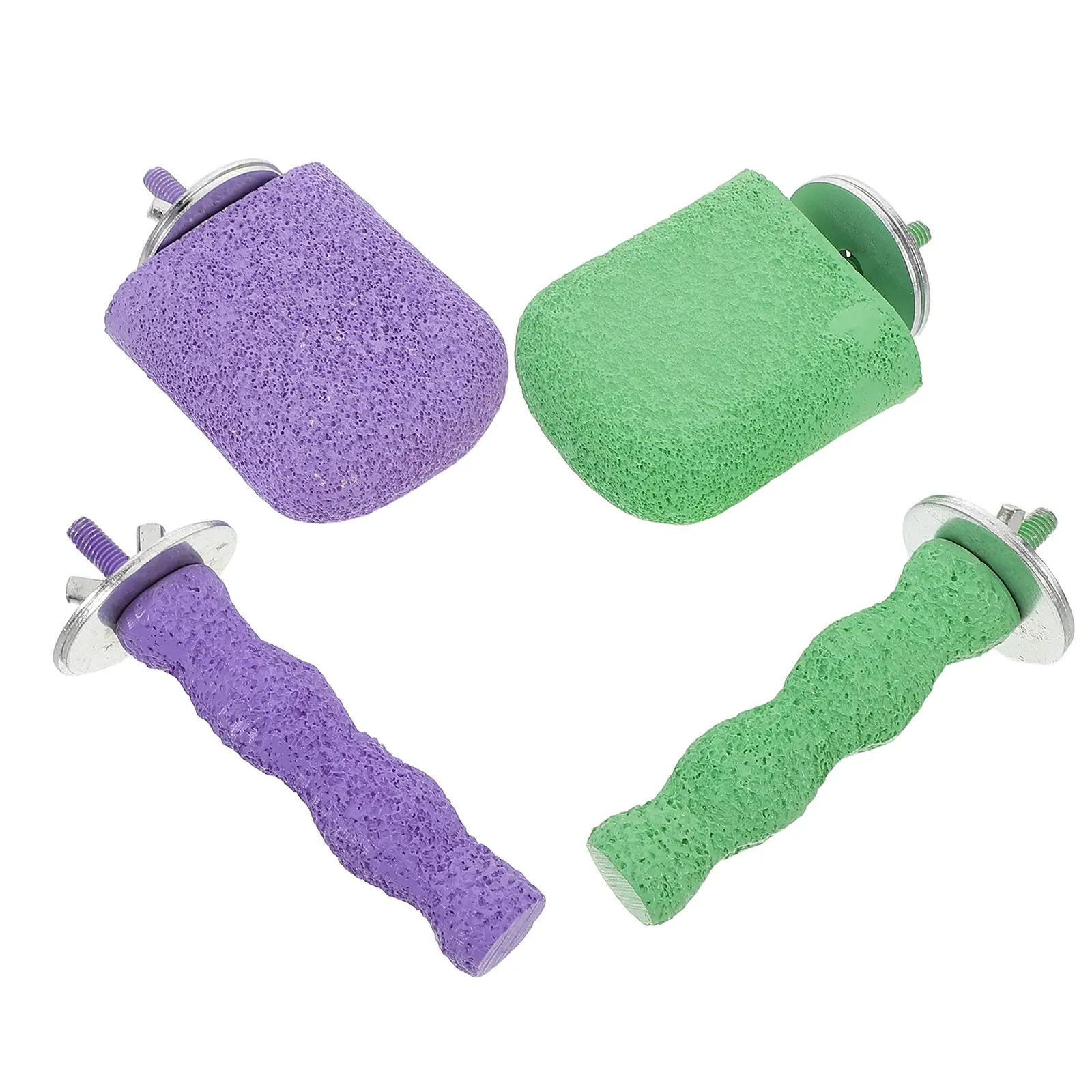 4 Pcs Pet Bird Claw Stick Standing Budgie Perch Cage Parakeet Cockatiels Paw Rest Nail Grinder Resin Grinding