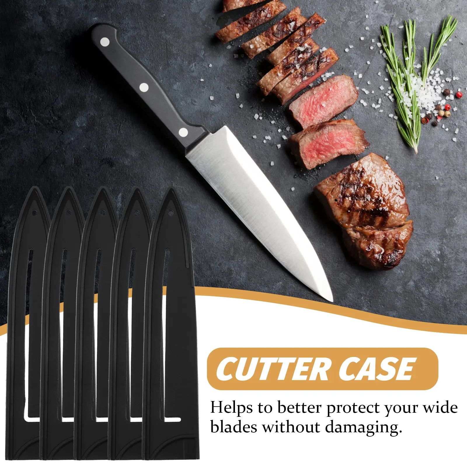 20pcs Knife Sheaths Protect Wide Blades Prevent Dull Edges Ideal Fruit Melon Knives Easy Use Universal Kitchen Household