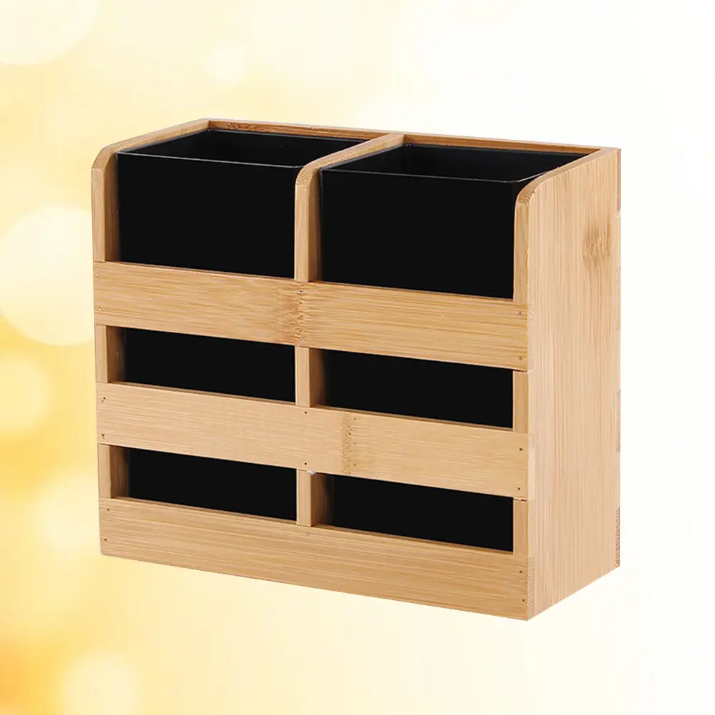 Bamboo Utensil Holder Kitchen ganizer Tool Crock Chopsticks Rack Wooden Storage Solution Premium Material Easy Clean
