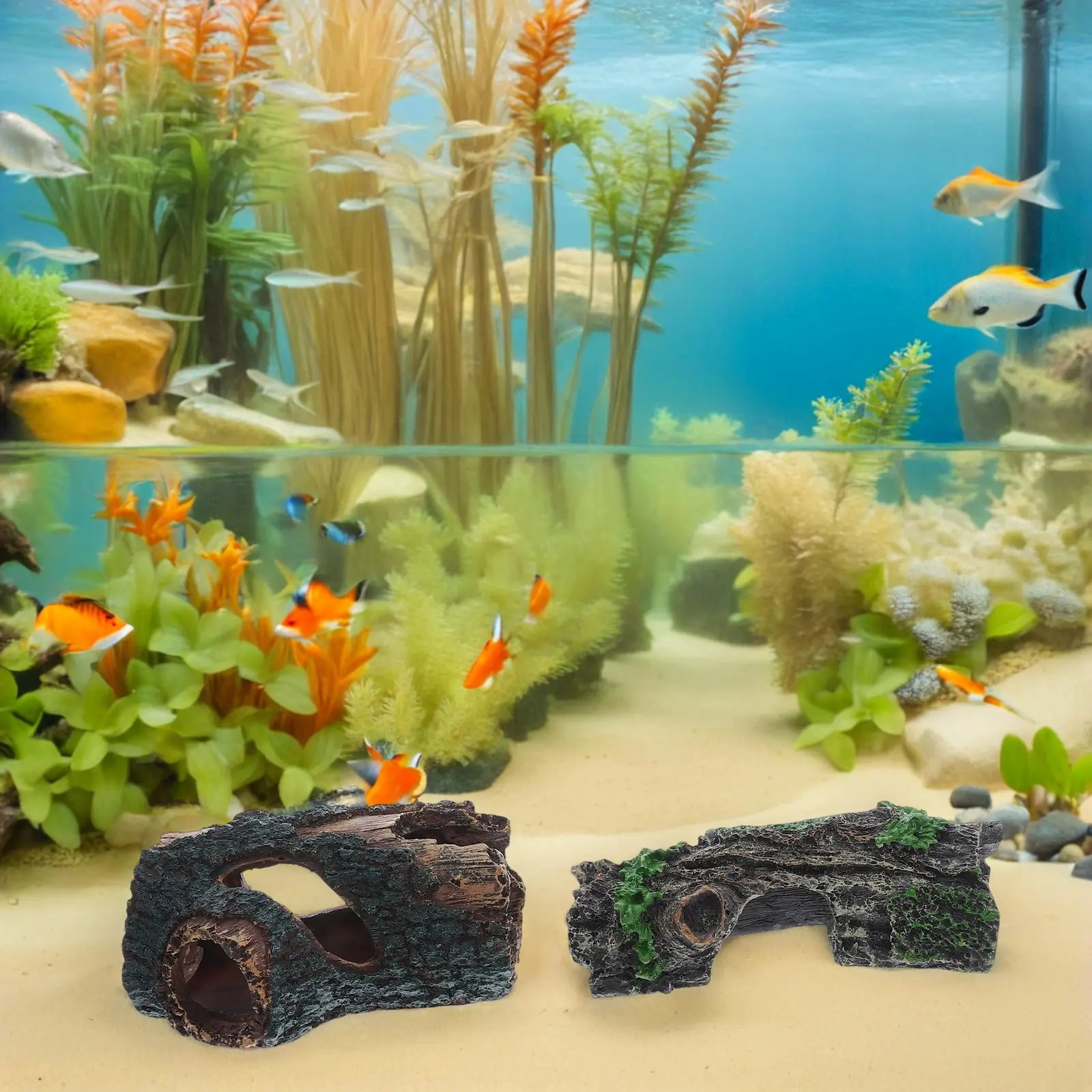 4 Pcs Decoration Fish Decorations for Tank Aquarium Tree Driftwood Hideout Freshwater Resin Extra Large