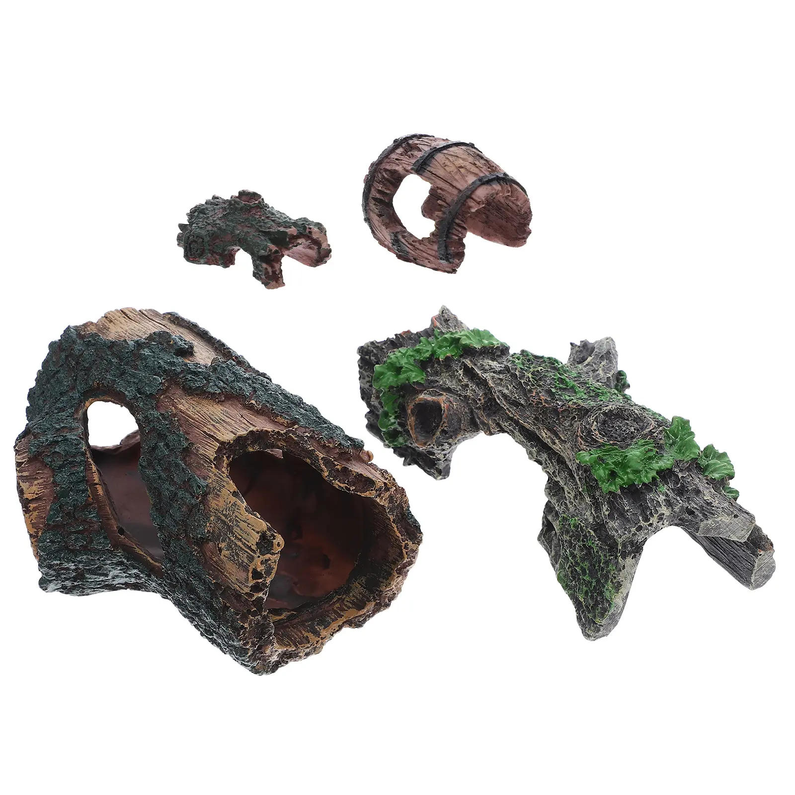 4 Pcs Decoration Fish Decorations for Tank Aquarium Tree Driftwood Hideout Freshwater Resin Extra Large