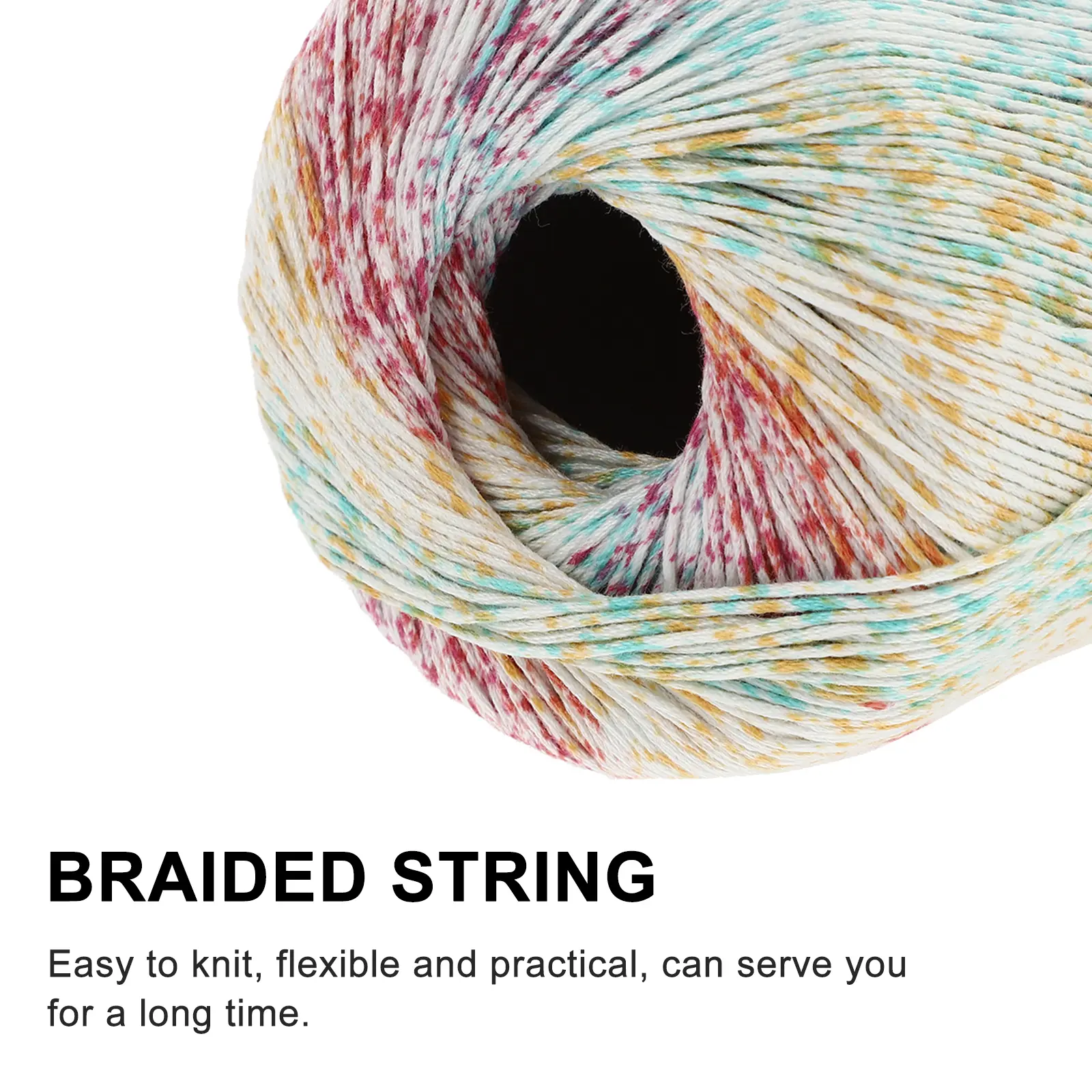 2 Rolls Lace Thread Cotton Diy Accessories Braided Rope Handmade Knitting Craft Cord Durable Flexible Practical For All Craft