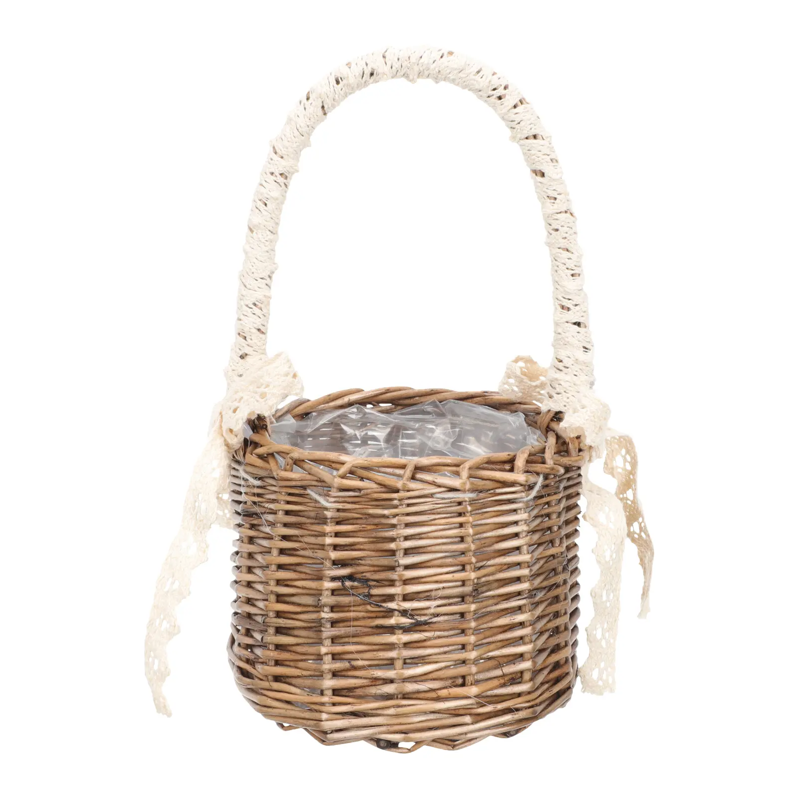 Woven Flower Basket Natural Material Multi purpose Decorative Home Wooden Gift Packing Reusable Storage Vase