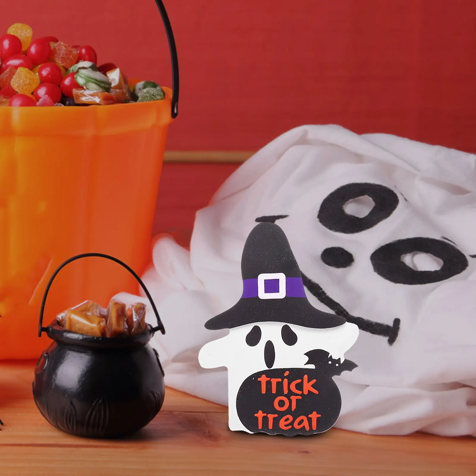 3pcs White Ghost Decorations Halloween Table Signs Cute Indoor Ghosts Home Aesthetic Party Festive Coffe Table Shelf nament