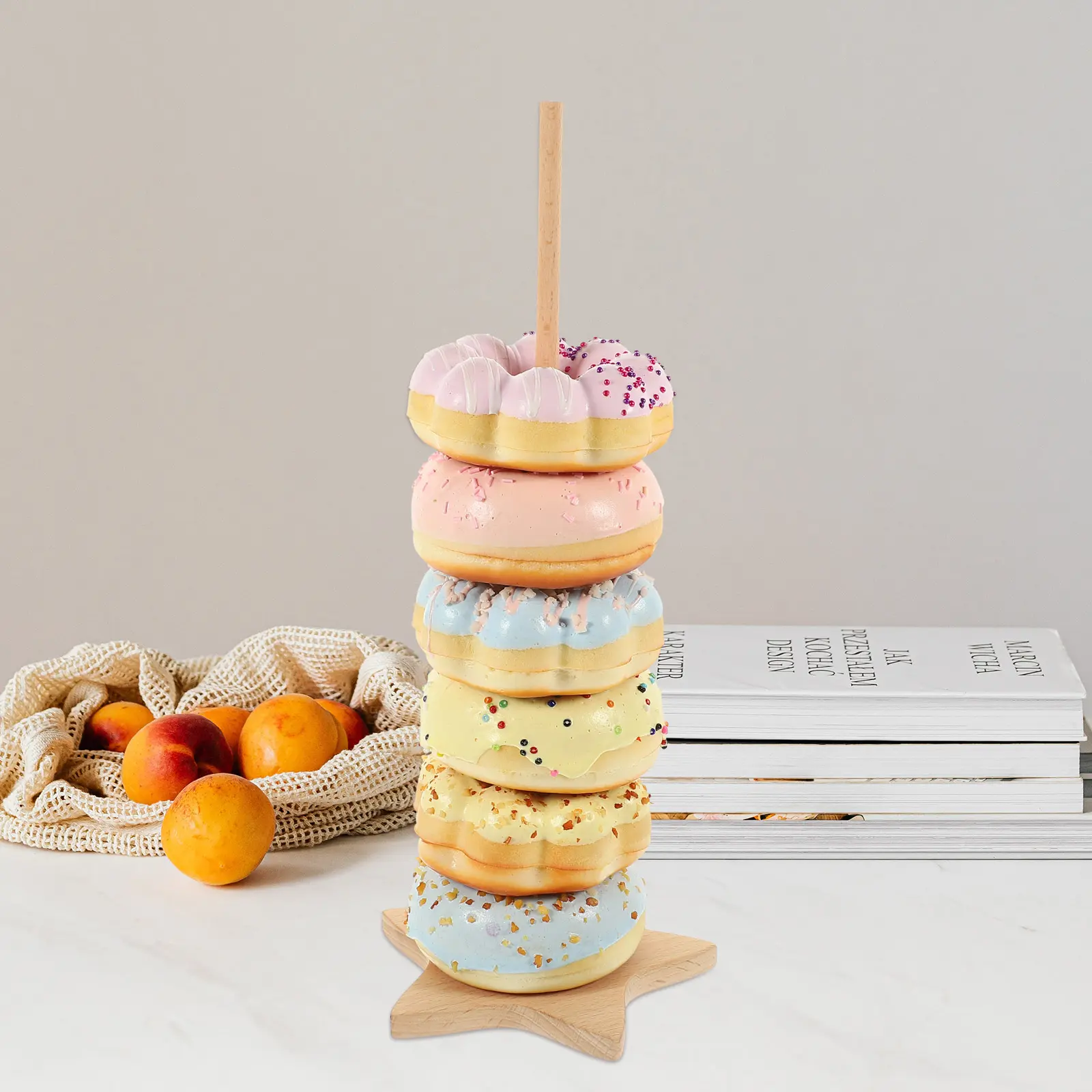 2Pcs Donut Display Rack Sturdy Wooden St for Party Wedding Reusable Dessert Holder Storage Shelf Smooth Edge No Burrs