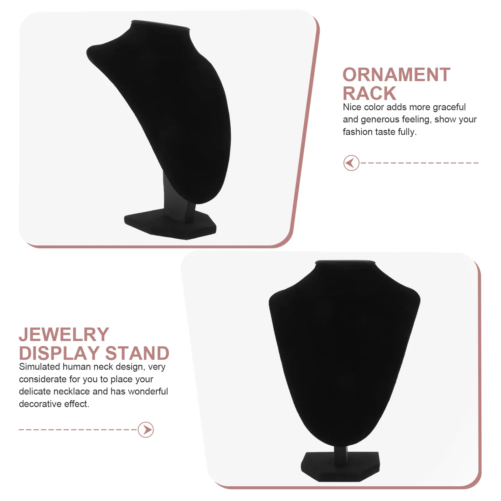 1pcs Jewelry Display Holder Portrait Necklace Stand Bust Mannequin For Selling Necklaces Accessories Rack Bust Stand Home Office