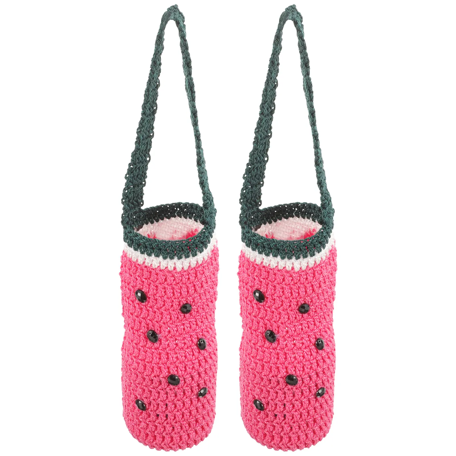 2Pcs Cup Covers Knitted Bottle Protectors 500ml Water Glass Insulated Sleeves Foldable Portable Sport Watermelon Kitchen Bar