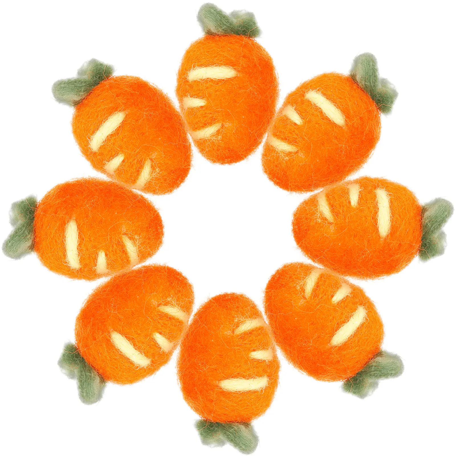 8pcs Small Wool Felt Felt For Crafts Carrot nament for DIY Hat Gloves Craft Decoration Reusable Carrot Accessories