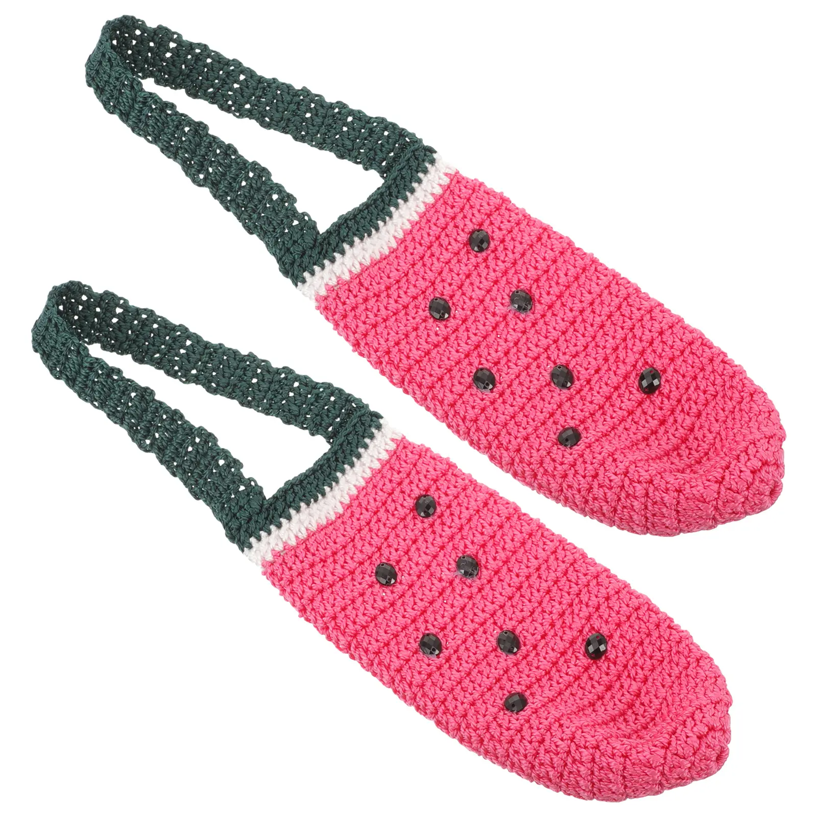 2Pcs Cup Covers Knitted Bottle Protectors 500ml Water Glass Insulated Sleeves Foldable Portable Sport Watermelon Kitchen Bar