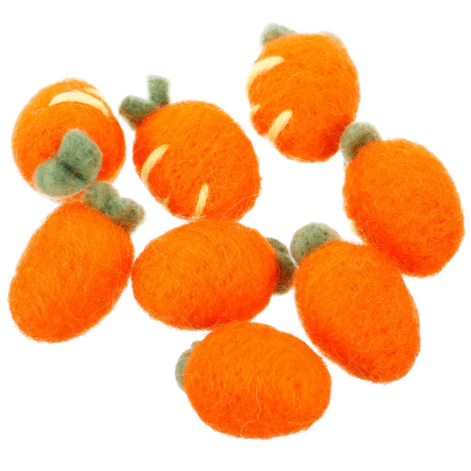 8pcs Small Wool Felt Felt For Crafts Carrot nament for DIY Hat Gloves Craft Decoration Reusable Carrot Accessories
