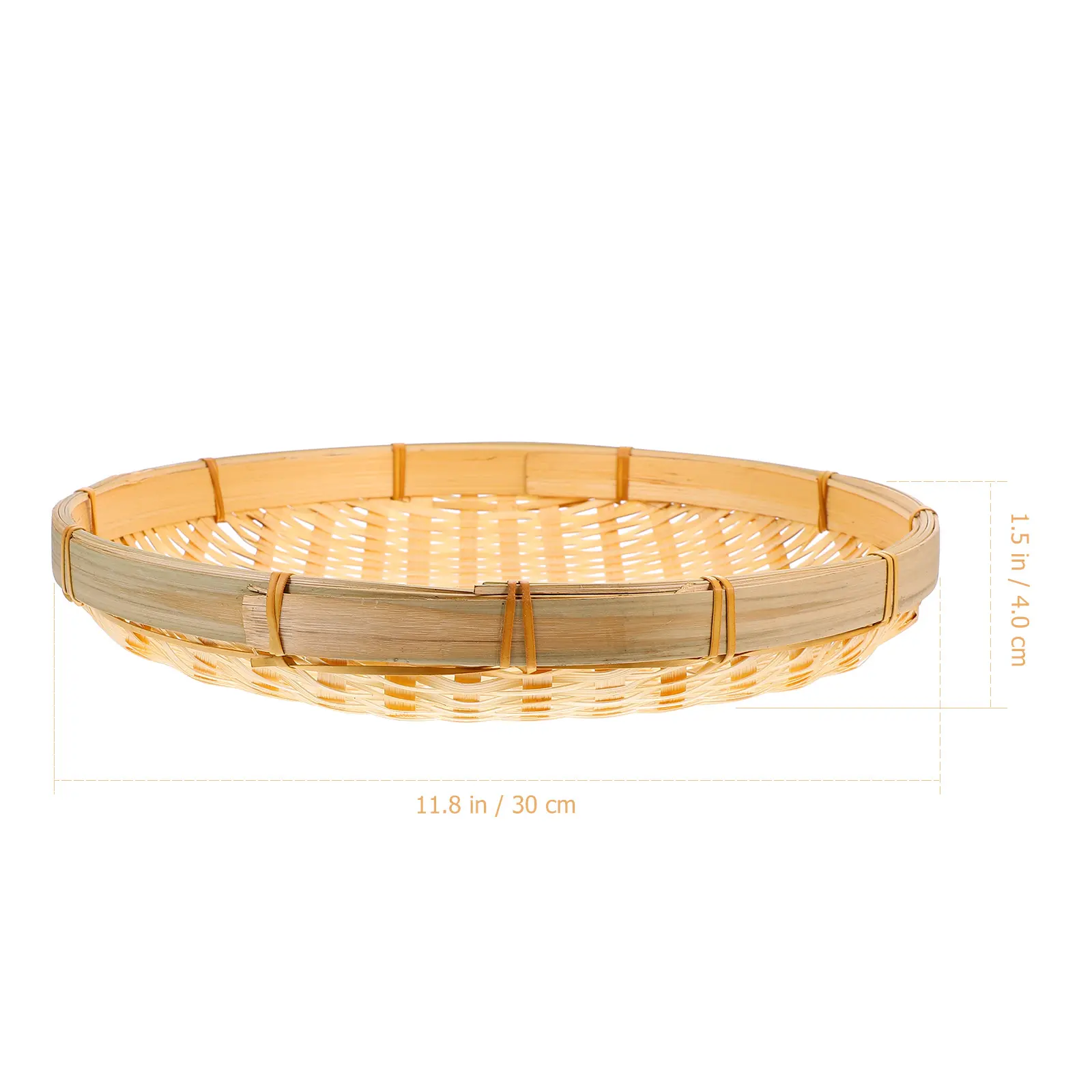 Traditional Fruit Basket Bamboo Sieve Storage Manual Vegetable Baskets for Kitchens