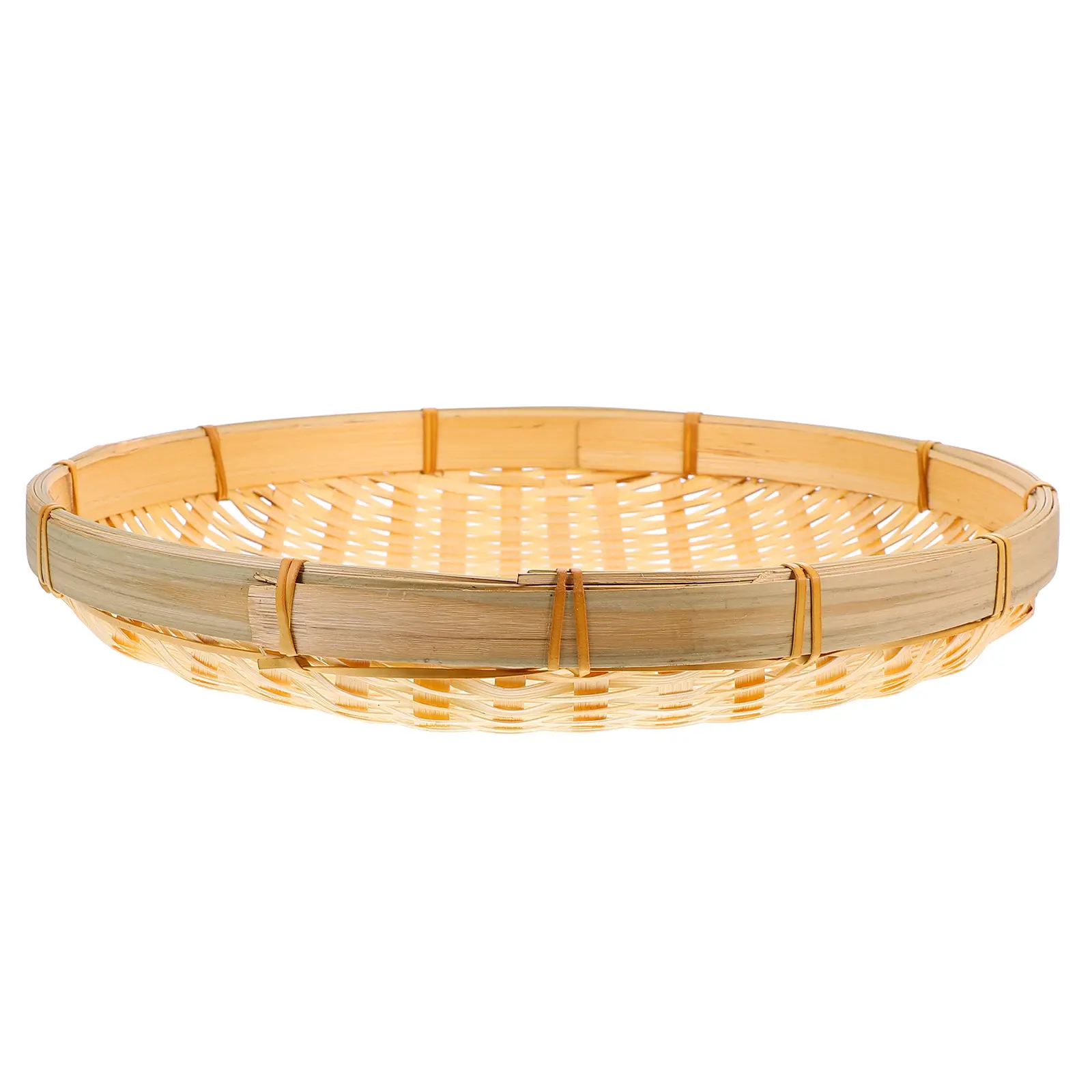 Traditional Fruit Basket Bamboo Sieve Storage Manual Vegetable Baskets for Kitchens
