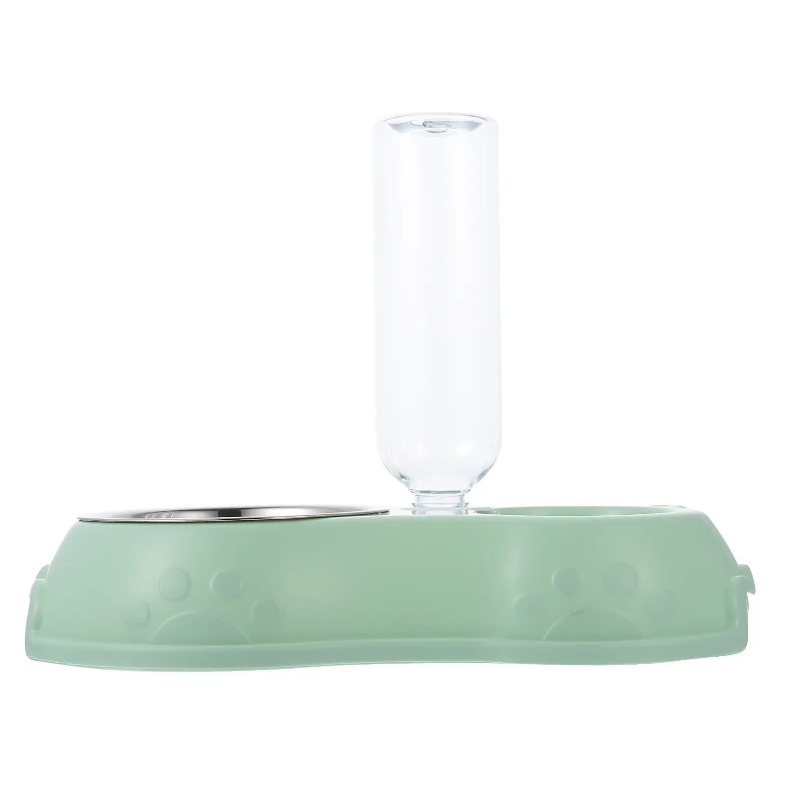Automatic Pet Feeder Waterer Dual Bowl Plastic Stainless Steel Cat Dog Rabbit Easy Clean Detachable Design Pet Supplies
