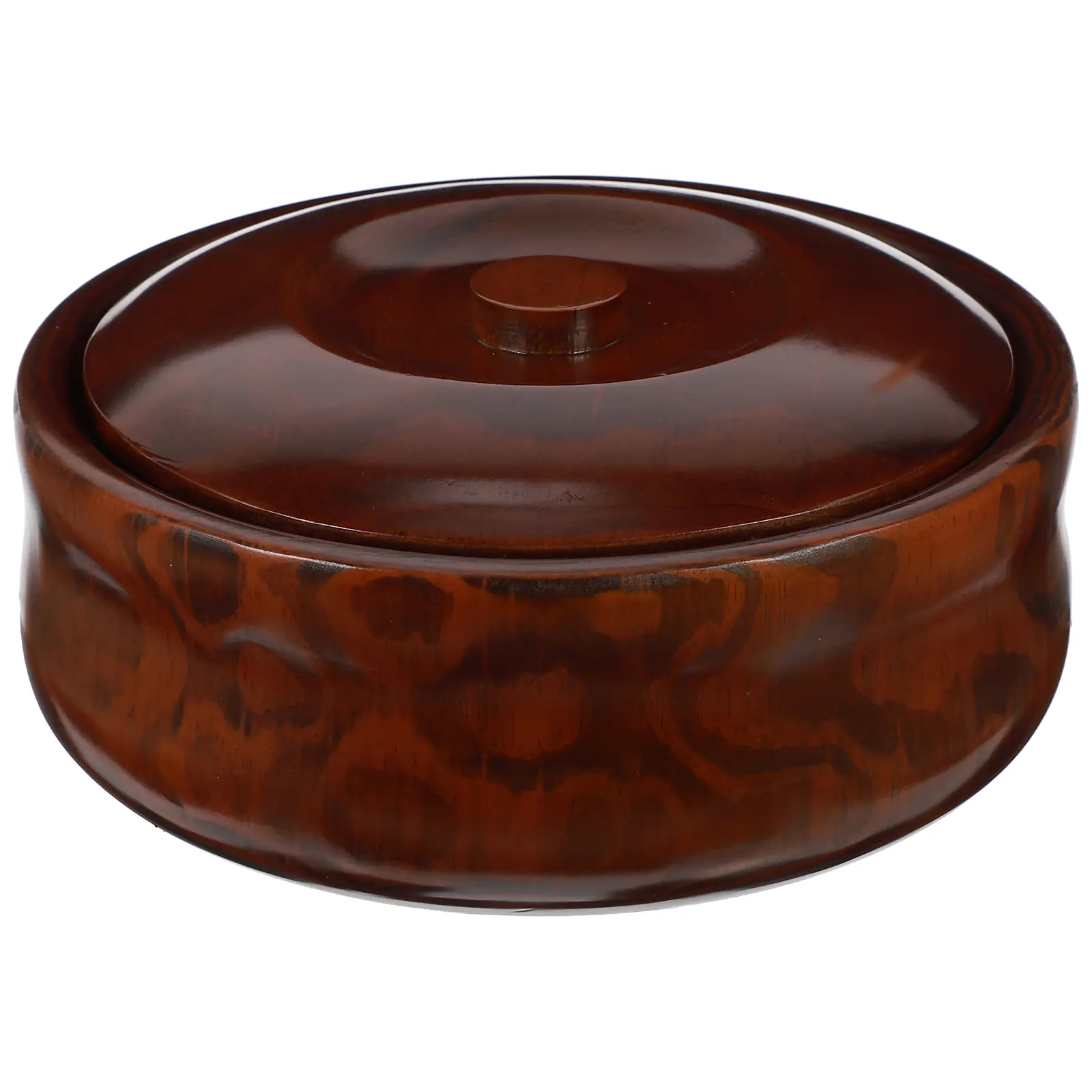 Wooden Snacks Bowl Fruits Dessert Container Safe Lightweight Easy Clean Home Store Round Large Spice Kitchen Bar Use