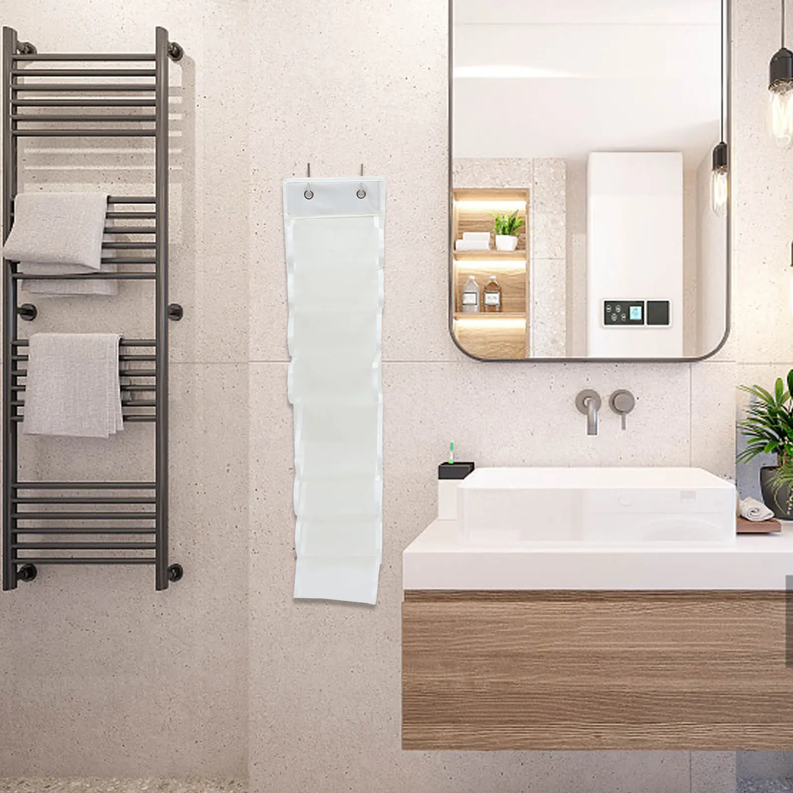Multi Multi-layer Fabric Storage Hanging Bag Towel Holder Bathroom Organizer for Polyester Shirt