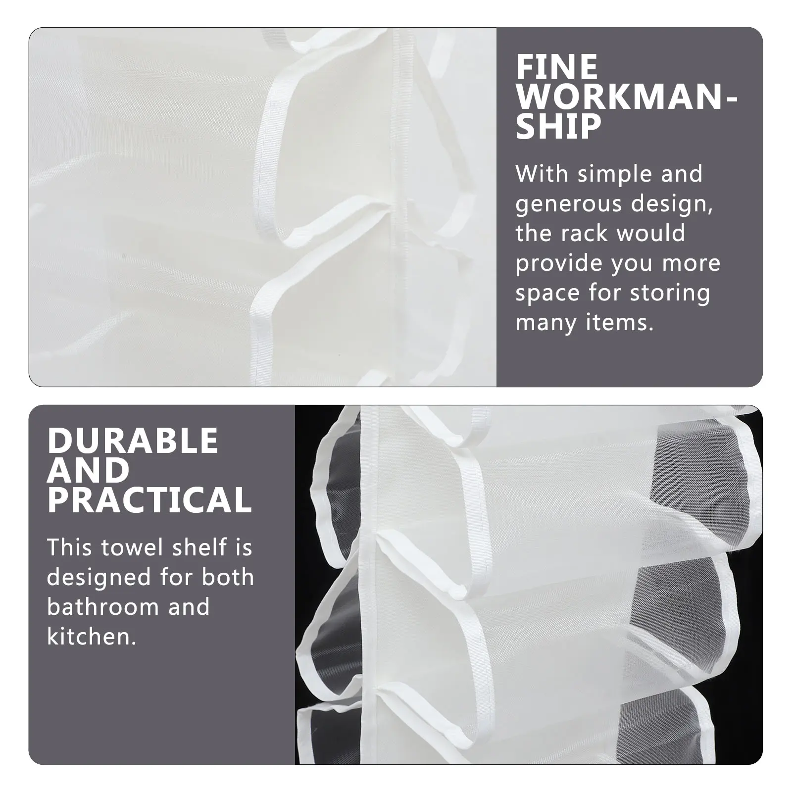 Multi Multi-layer Fabric Storage Hanging Bag Towel Holder Bathroom Organizer for Polyester Shirt