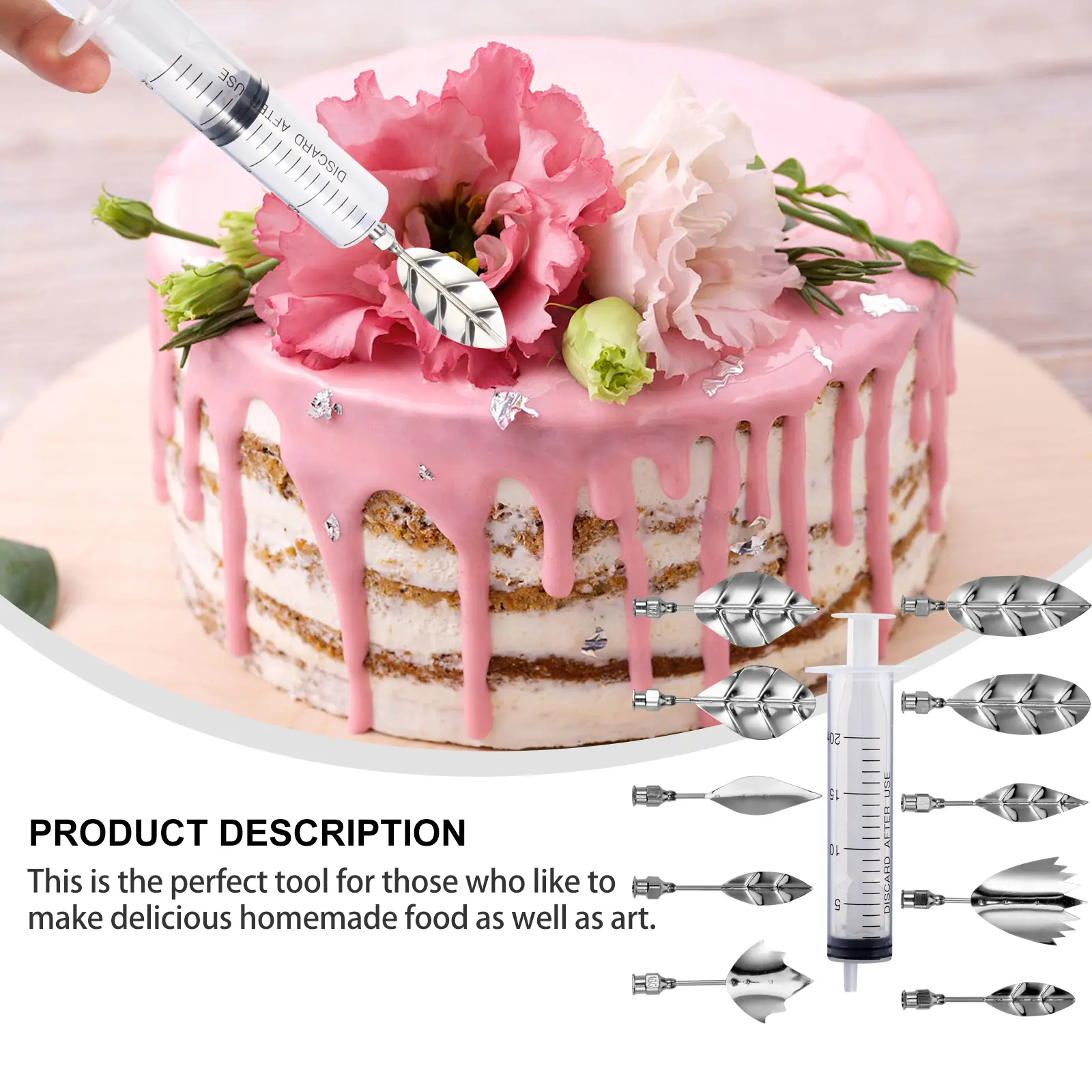 1 s Fondant Tool Set Sugar Flower Placing Board Biscuit Decor Stainless Steel Baking Kitchen Artistic Easy Use