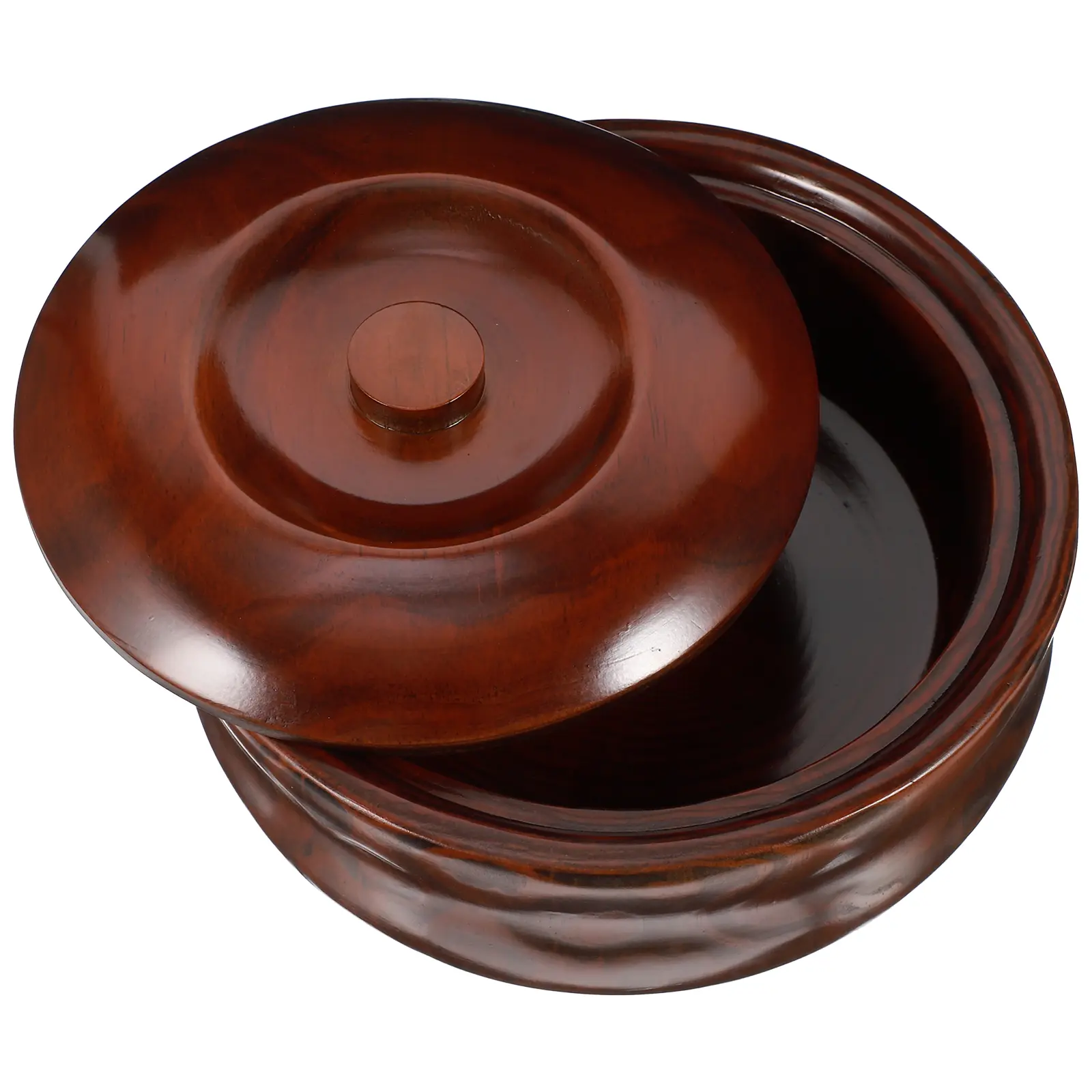 Wooden Snacks Bowl Fruits Dessert Container Safe Lightweight Easy Clean Home Store Round Large Spice Kitchen Bar Use