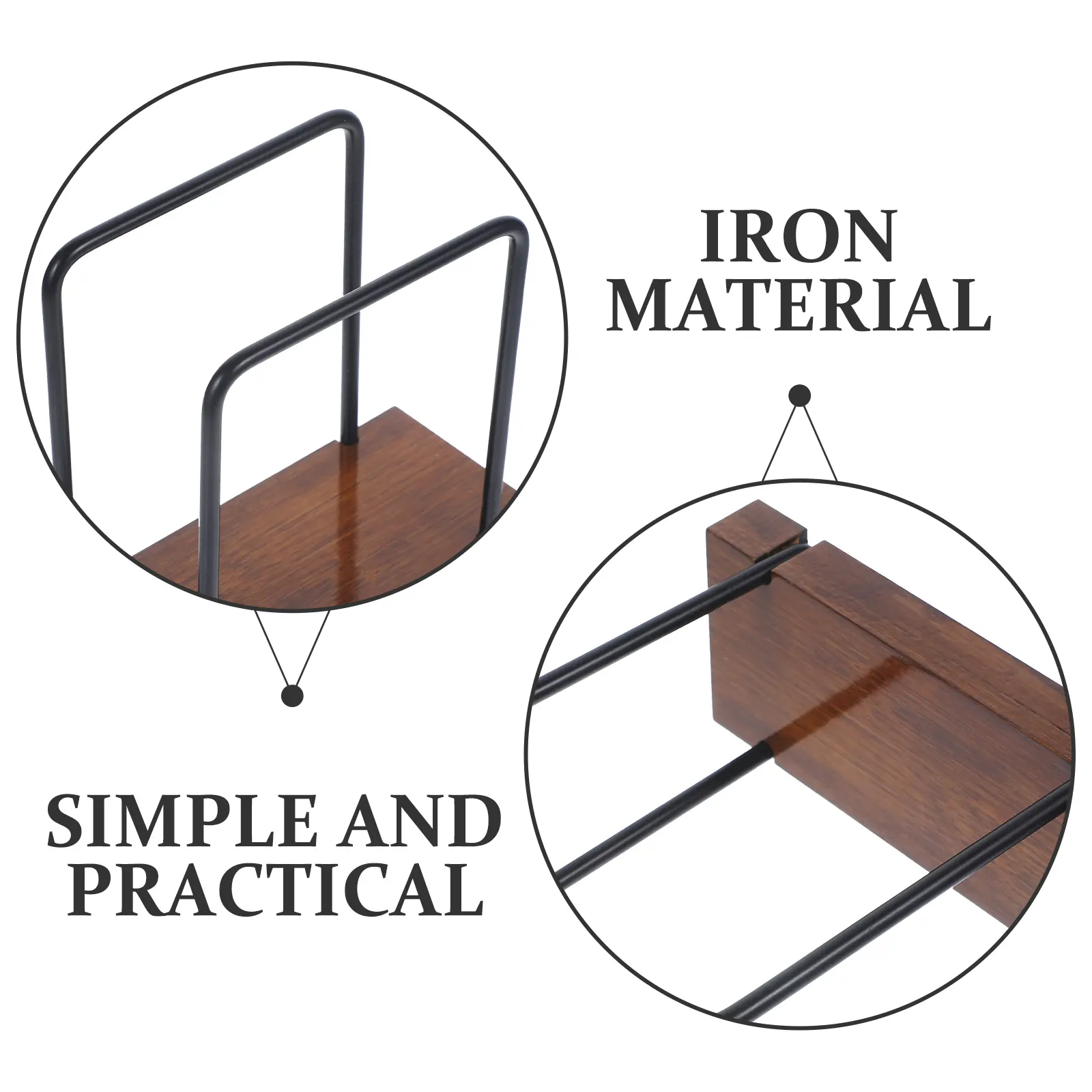 Rustic Napkin Holder Stand Iron Wood Table Holder Farmhouse Style Paper Napkin Dispenser for Kitchen Bar
