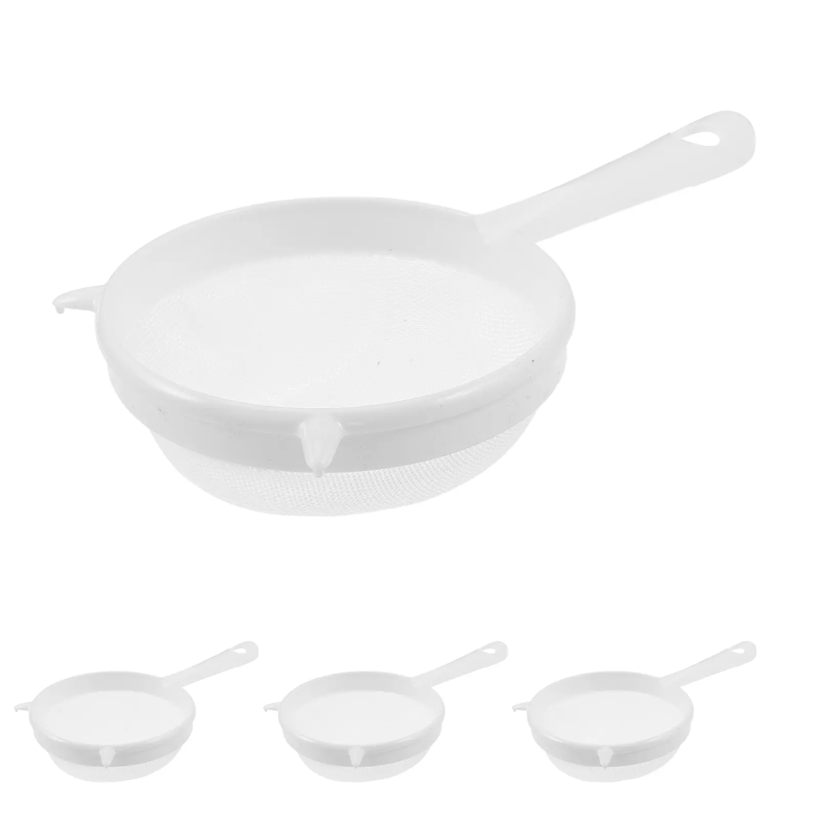 4 Pcs Filter Coffee Strainer Plastic Mesh Fine Sieve Food Sifter Juice for Liquids Colander