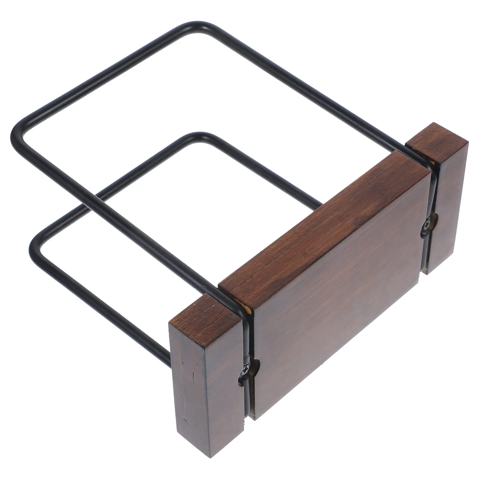 Rustic Napkin Holder Stand Iron Wood Table Holder Farmhouse Style Paper Napkin Dispenser for Kitchen Bar