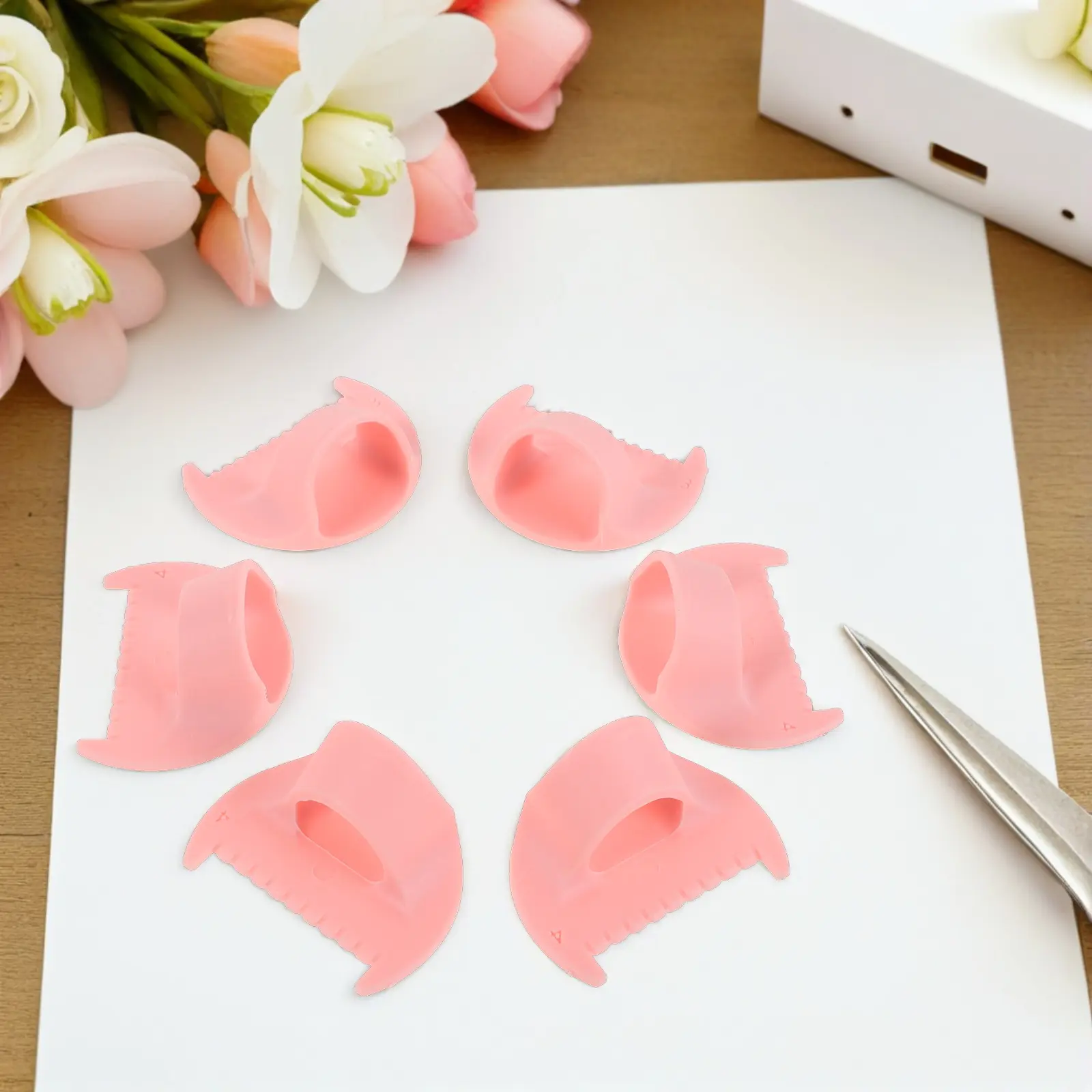 20 Pcs Edge Seam Device Quilting Helper Tool DIY Sewing Gauge for Banding Hemming Guide Lock Pink