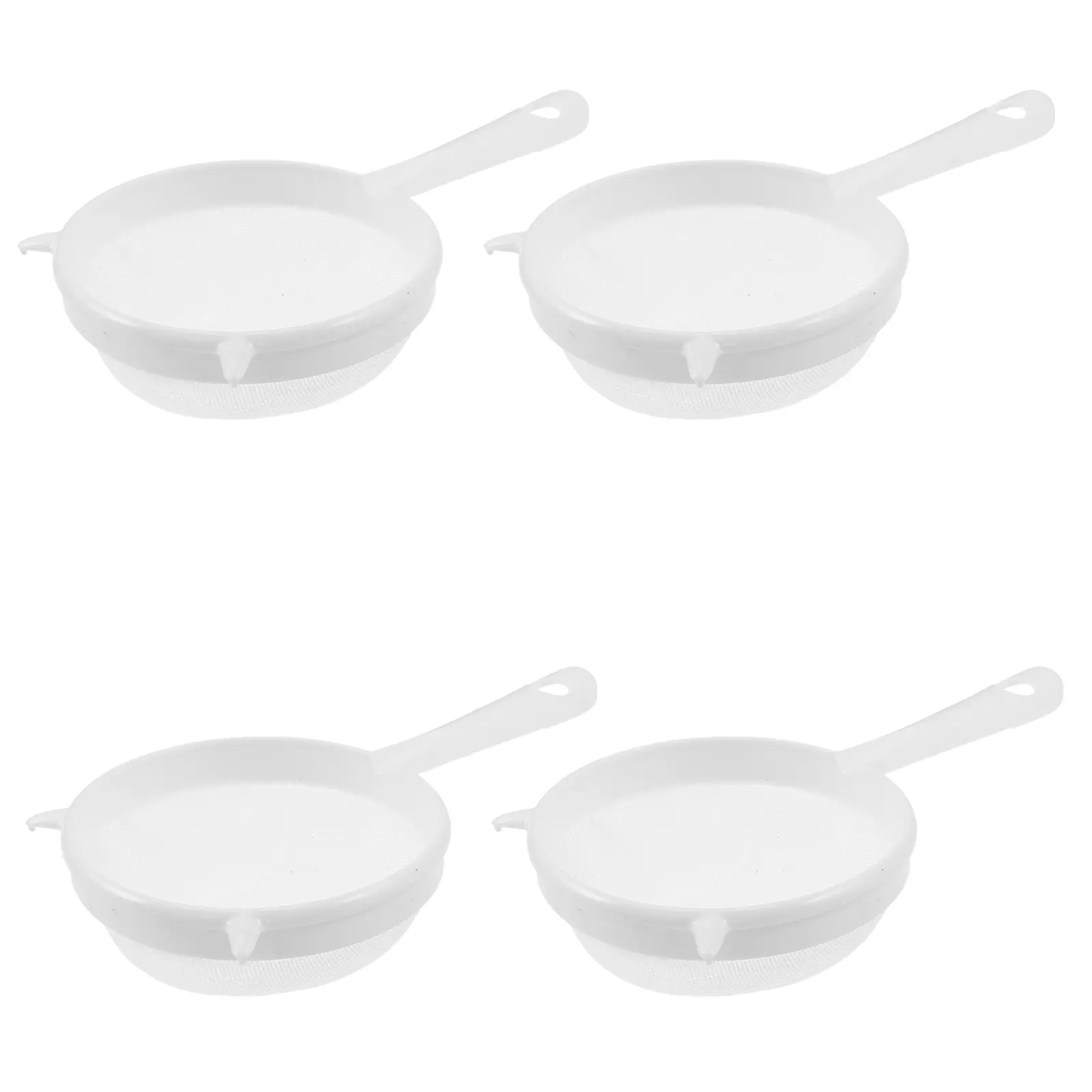 4 Pcs Filter Coffee Strainer Plastic Mesh Fine Sieve Food Sifter Juice for Liquids Colander
