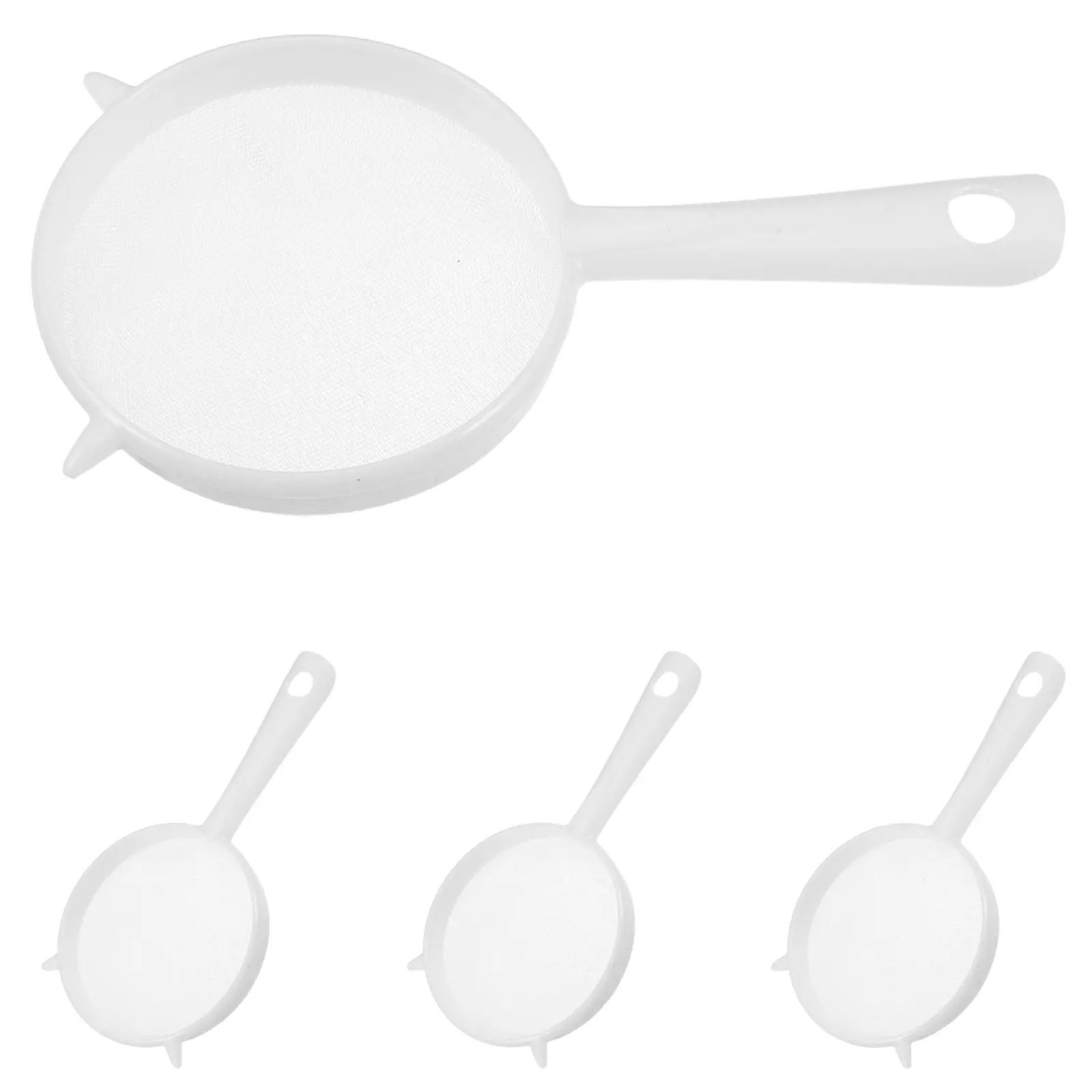 4 Pcs Filter Coffee Strainer Plastic Mesh Fine Sieve Food Sifter Juice for Liquids Colander