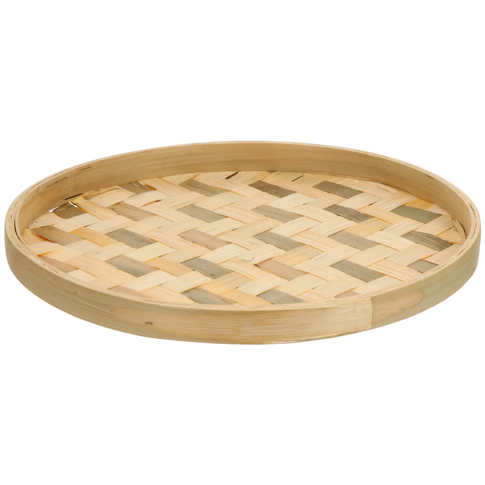 Bamboo Dustpan Sieve Tray H woven Khaki Color Household Kitchen Food Storage Drying Rack Basket Container
