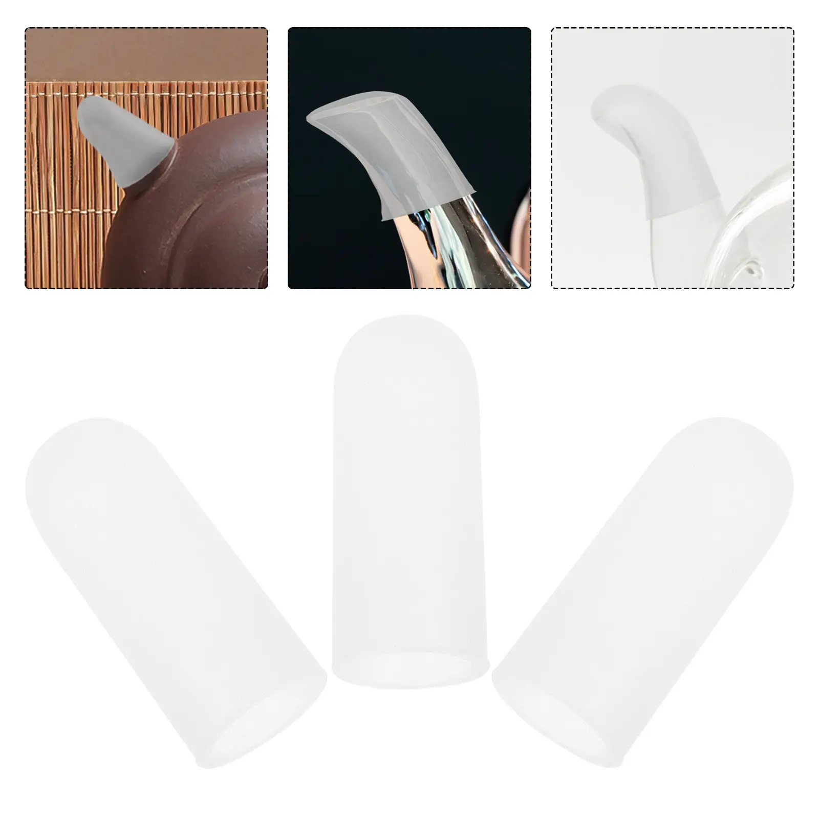 3 Pcs Bottle Spout Plug Kettle Kettles Protector Decorative Teapot Sleeves Household Cover Multifunction