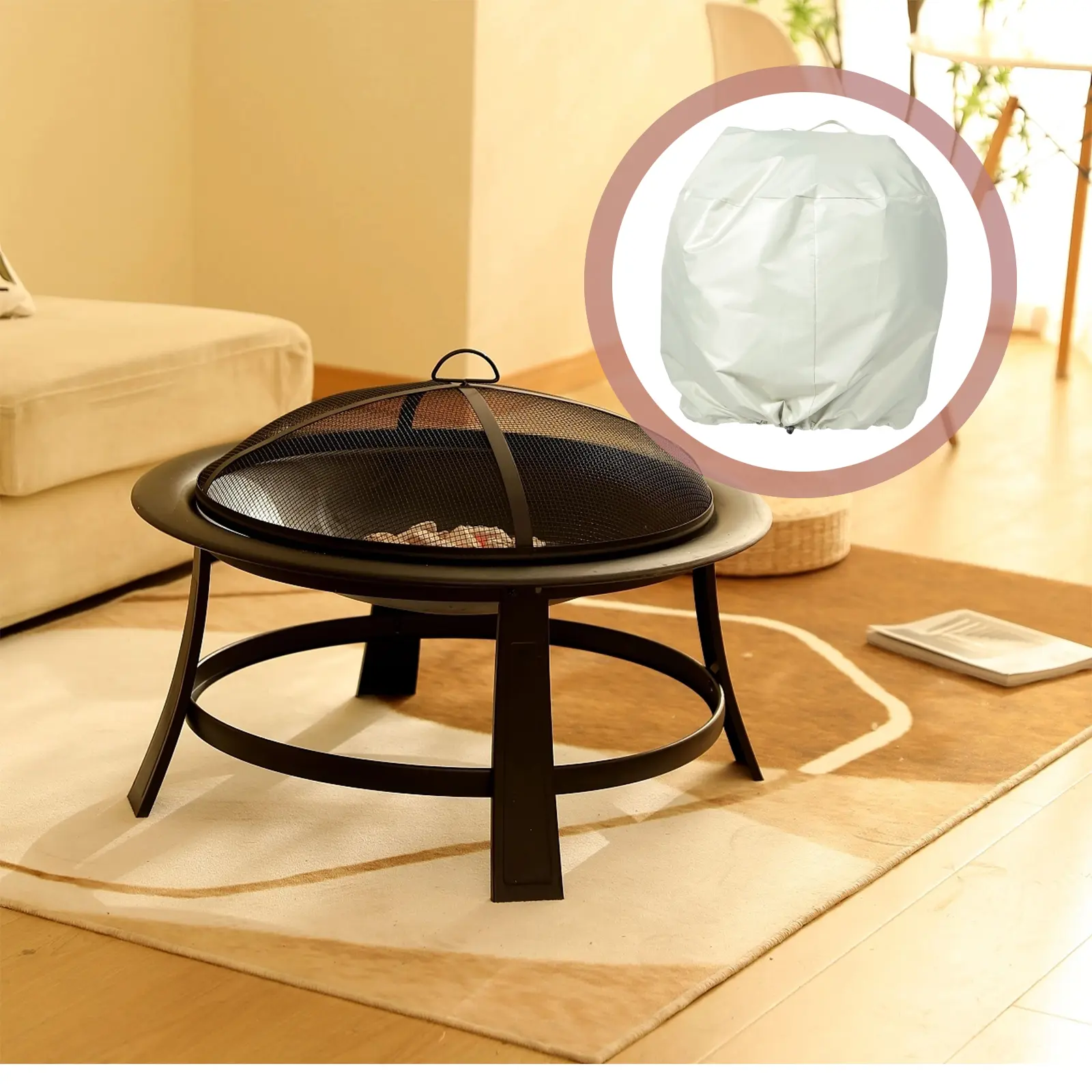Grill 210D Oxford Cloth Waterproof BBQ Cover Durable Anti UV Heat Dissipation Compact Foldable Outdoor Garden Barbecue Stove