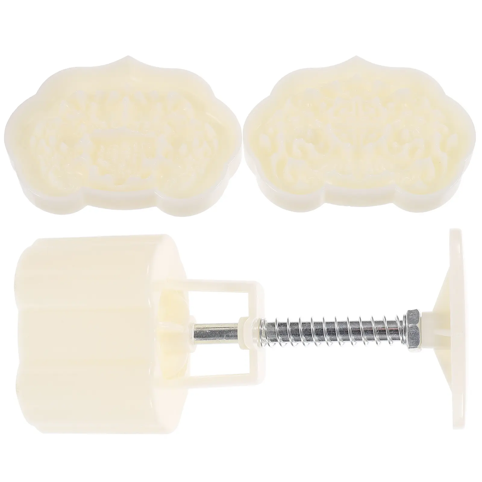 1 set Moon Cake Mold Handle Baking Tool Mould Diy Press Sturdy Kitchen Mold For Baking Vintage Style Cantonese Maker