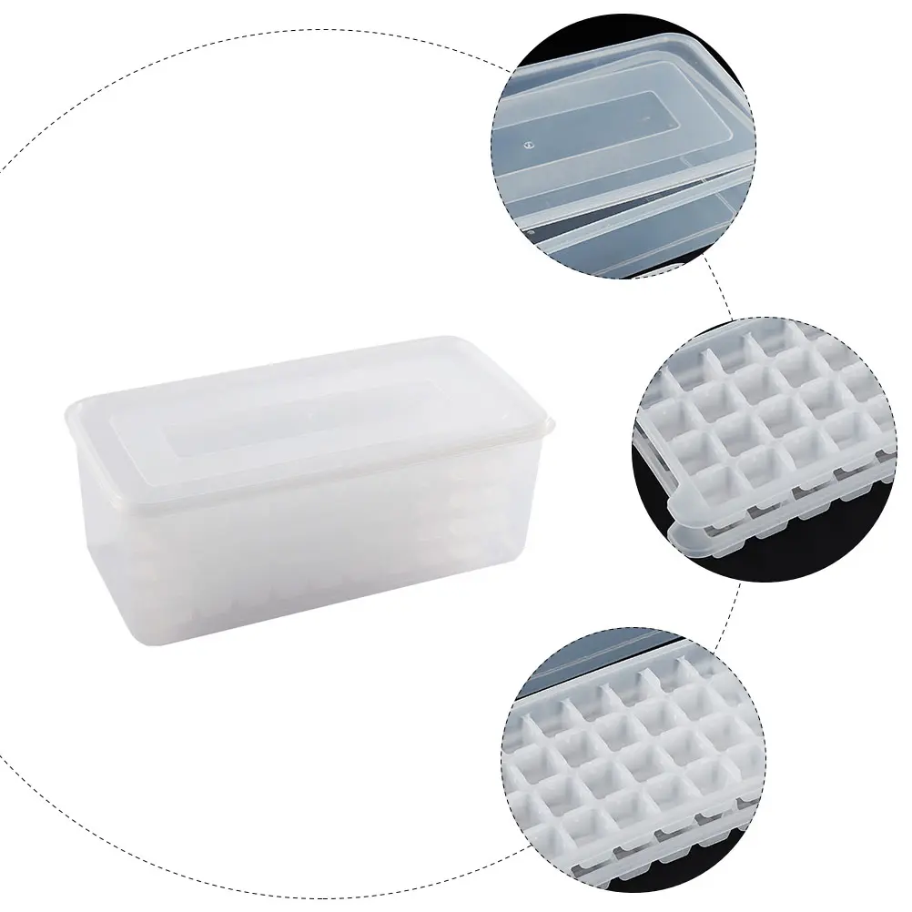 Ice Tray Mold Square DIY Tool Food Grade PP Cube Maker Cool Odorless Storage Box Large Capacity Easy Clean Tear