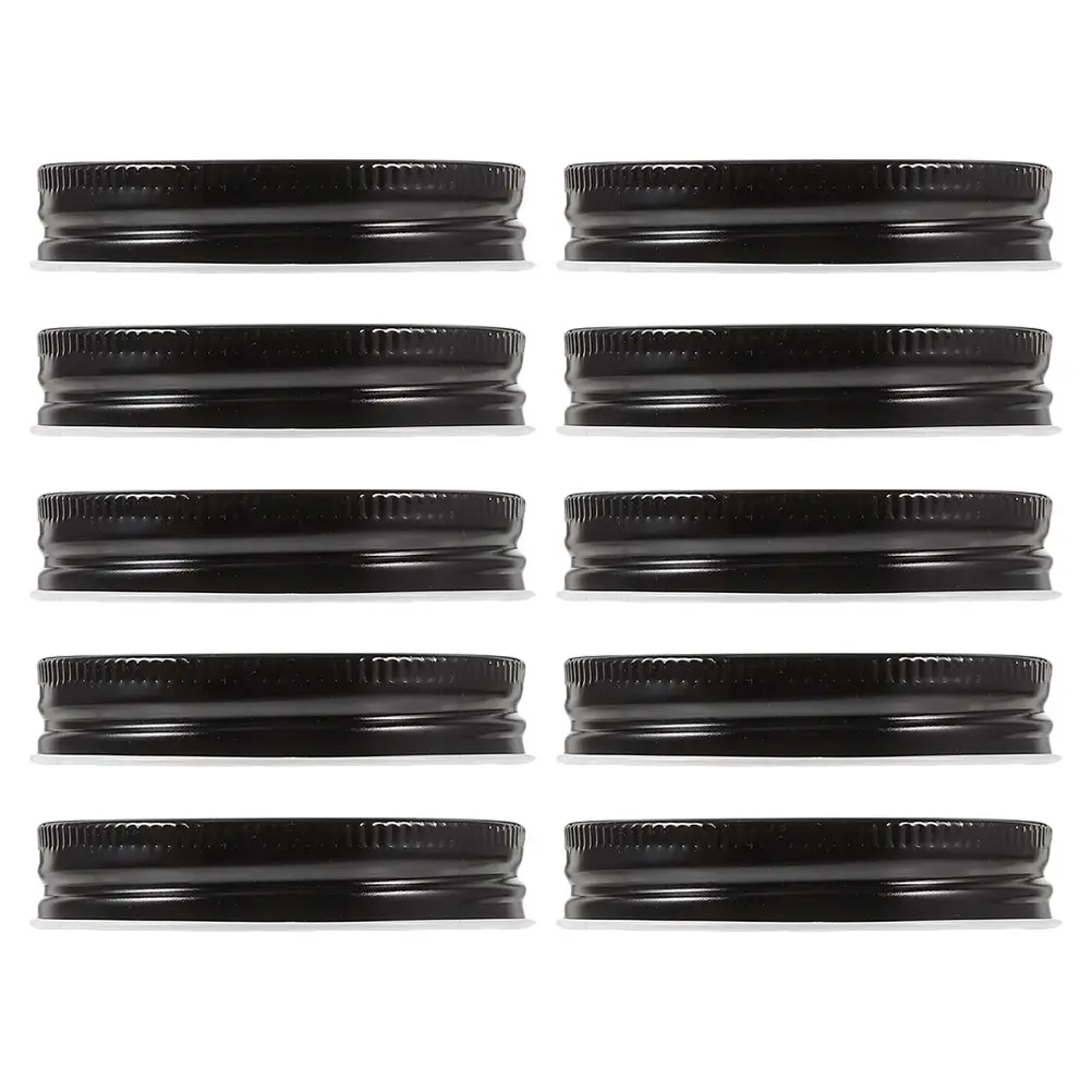 10pcs Wide Lids Wide Mouth Airtight Seal Leak Proof Metal Canning Jar Lid Large Mouth Jar Lids Top Lid