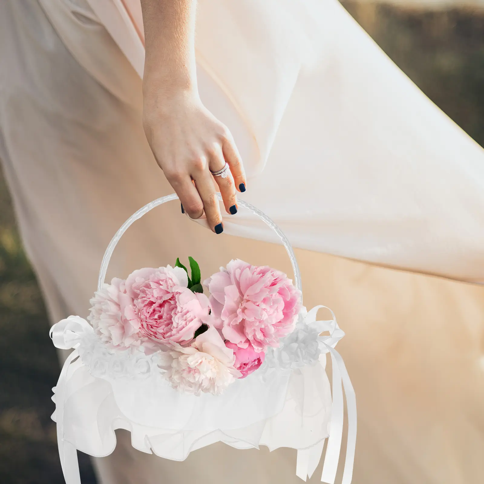 Flower Girl Basket Wedding Storage for Girls Gifts Petals Fruits C ies Home Container Bright Color Design Durability