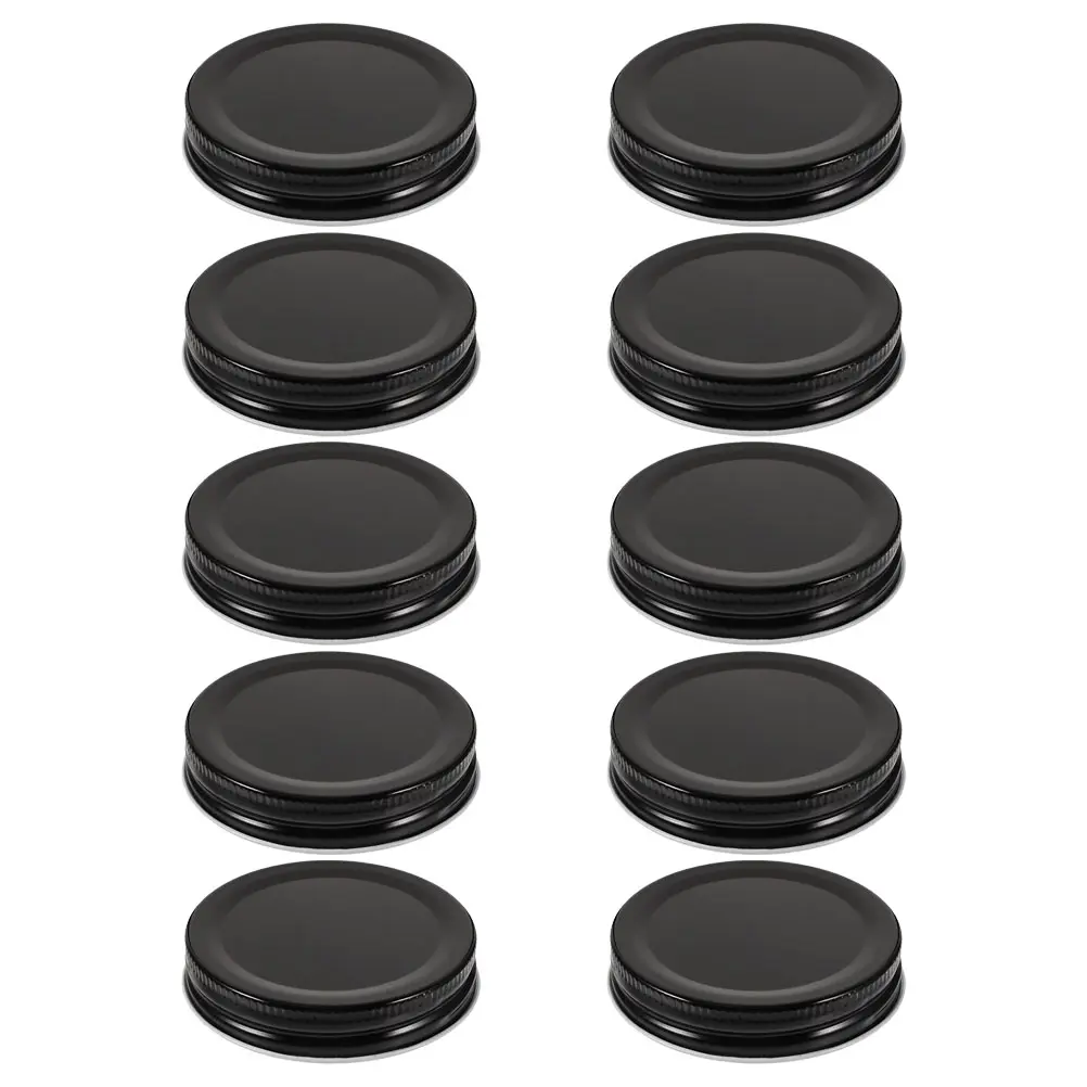 10pcs Wide Lids Wide Mouth Airtight Seal Leak Proof Metal Canning Jar Lid Large Mouth Jar Lids Top Lid