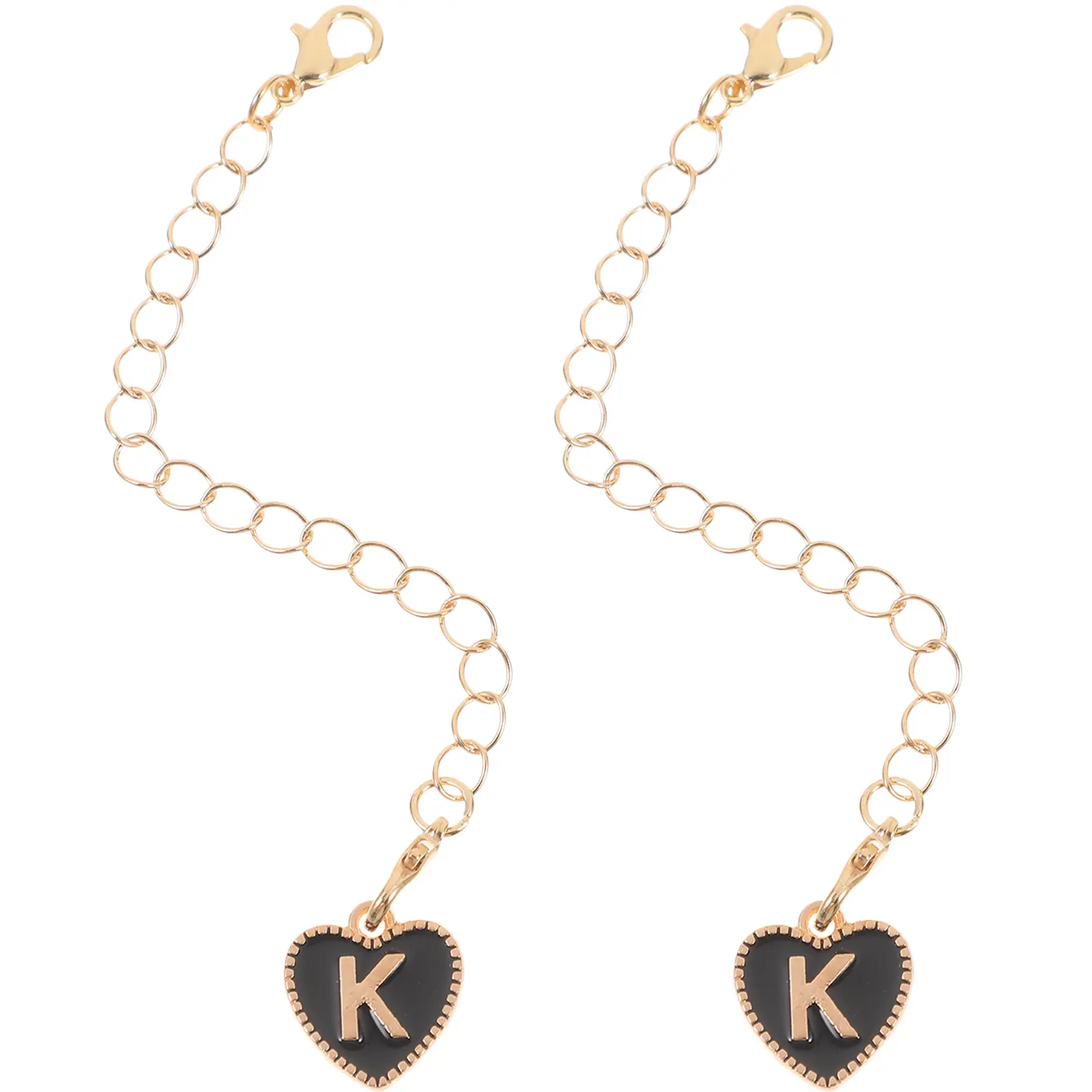 2Pcs Letter Chain for Water Cup Letters Charm Aluminum Alloy Decorative Accessories Kitchen Bar Supplies