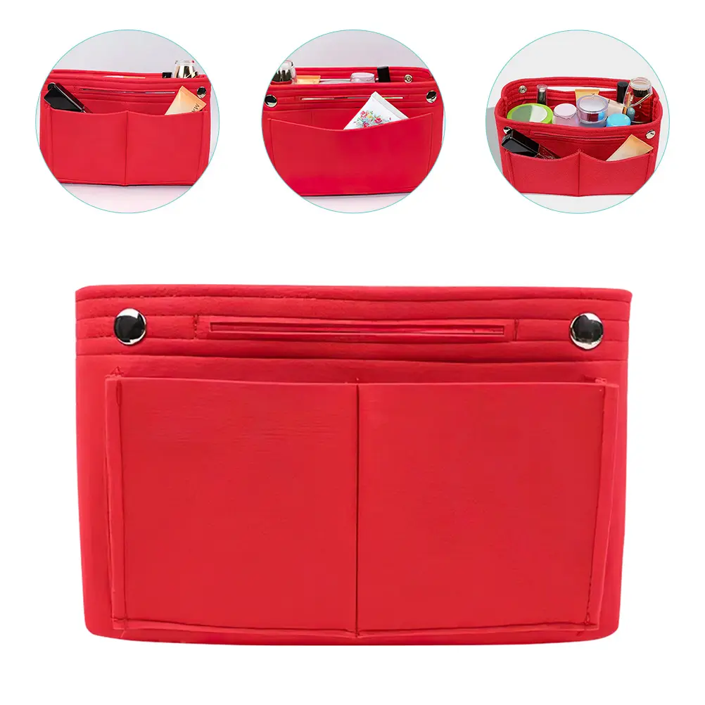 Felt Purse ganizer Insert Multi Pockets Handbag Tote Bag Liner Large Capacity Bag Premium Material Storage Solution