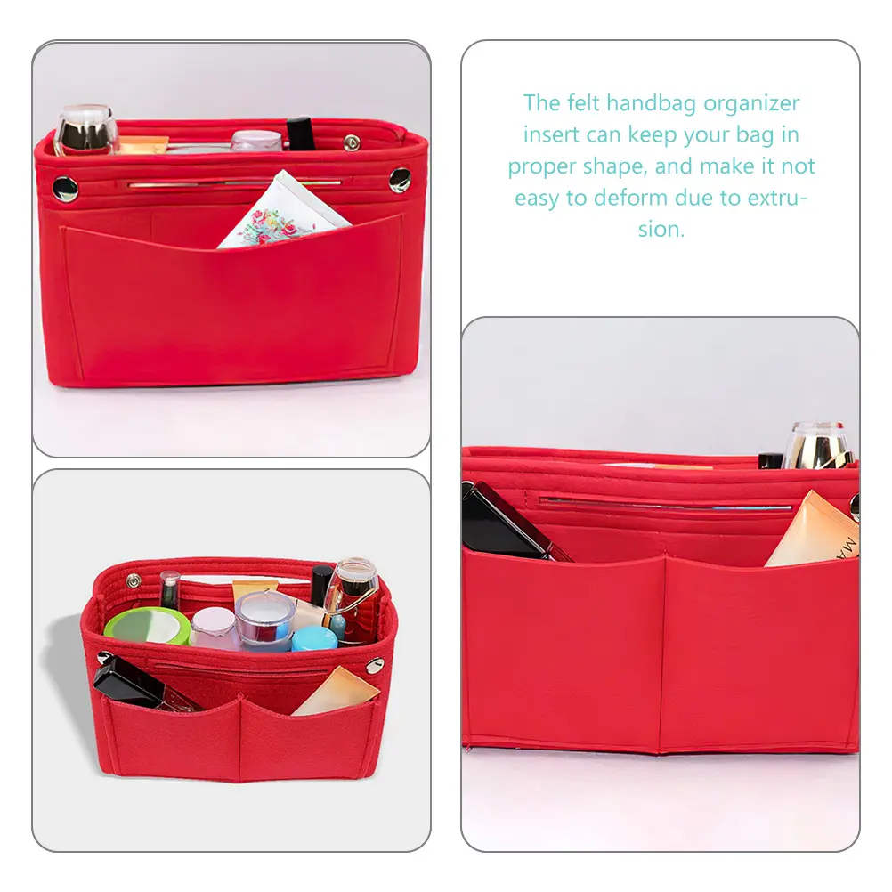 Felt Purse ganizer Insert Multi Pockets Handbag Tote Bag Liner Large Capacity Bag Premium Material Storage Solution