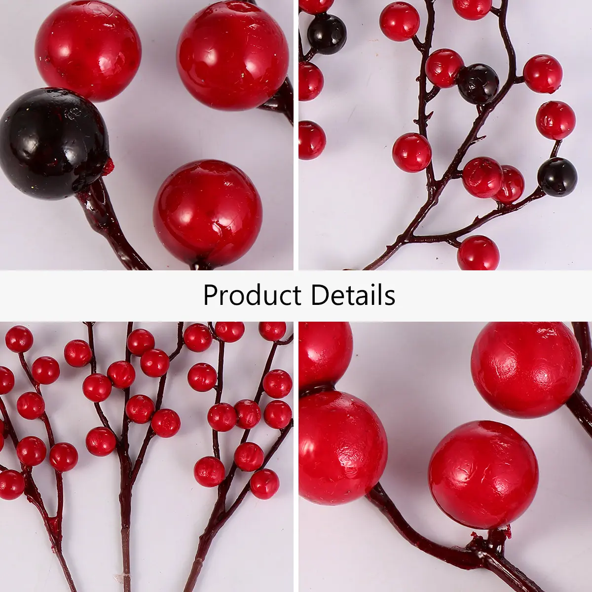 Artificial Berries Red Christmas Artificial Berries Decor Berry String Party AccessoriesFaux Flowers Holiday nament