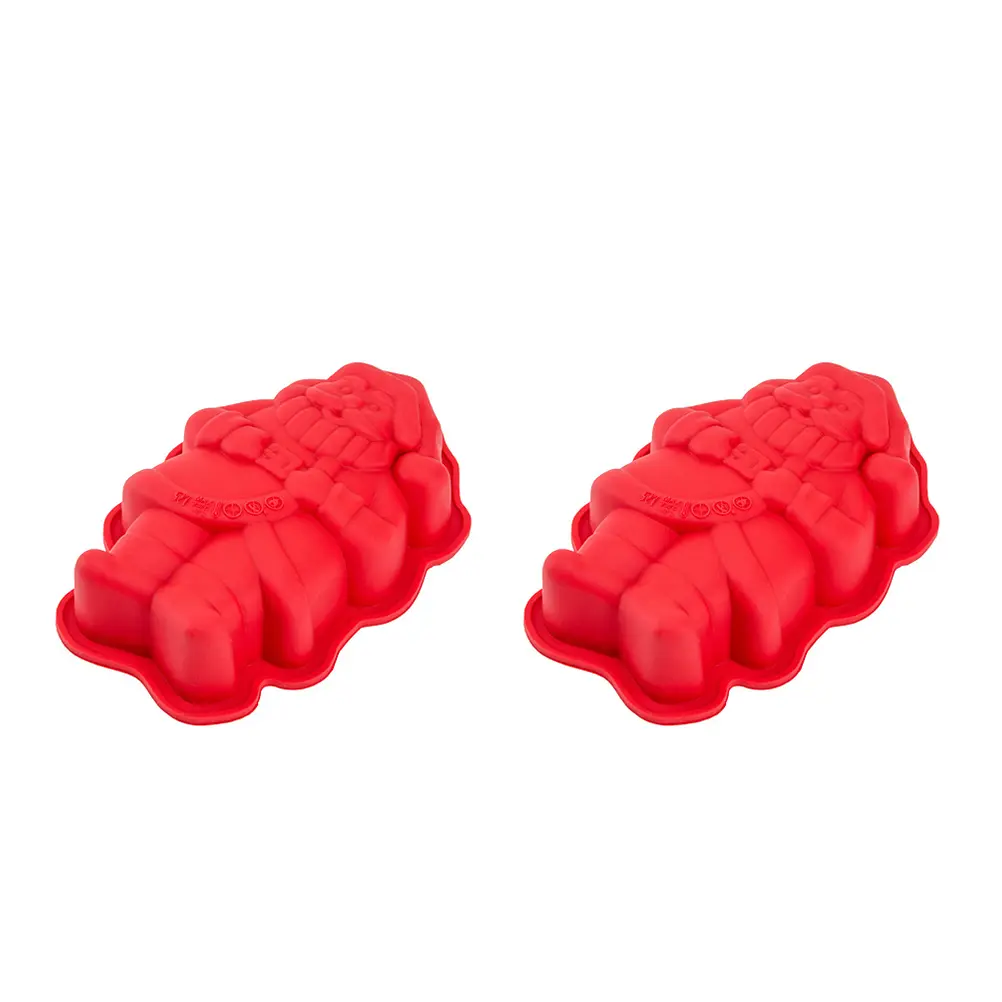 2 pcs Silicone Baking Mold Set Round Cookie Cake Molds Food Grade Easy Clean Cartoon Design for DIY Fondant Cookies