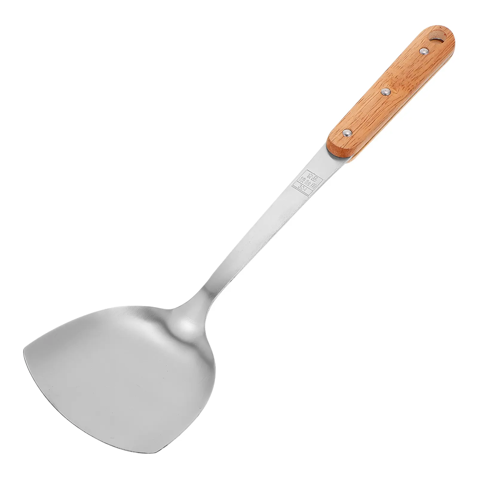 Kitchen Supplies Stainless Steel Spatula Soup Spoon Slotted Fish Log Serving Utensils