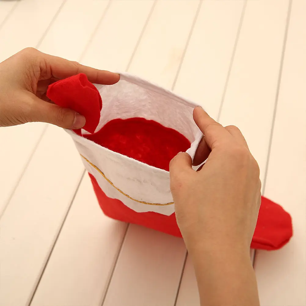 6pcs Christmas Stockings Hanging Sock Bag Gift Bag Decorative Tree nament Reusable Holiday Party Home Wall Window Xmas